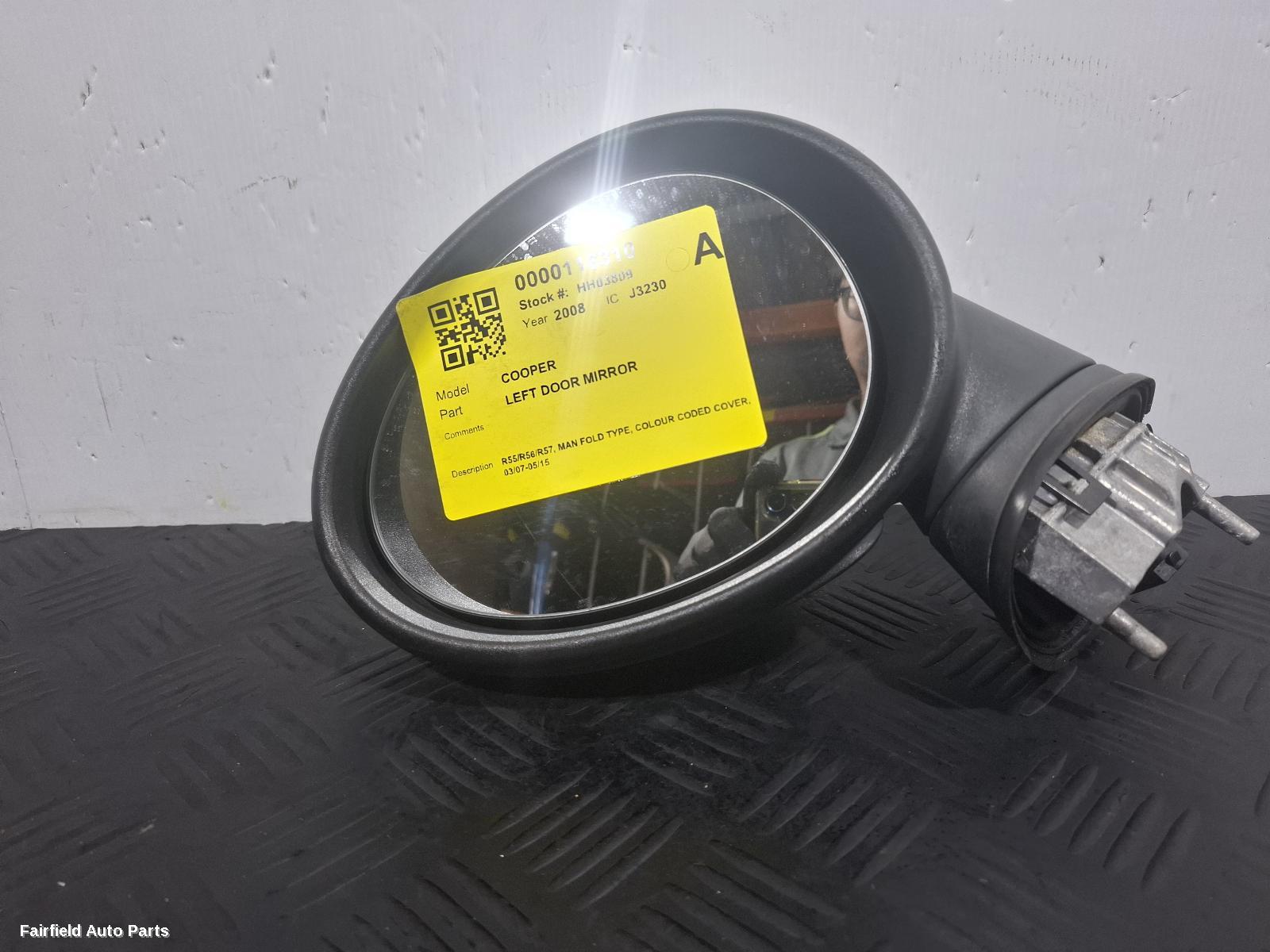 2007-2015 Mini Cooper Left Door Mirror