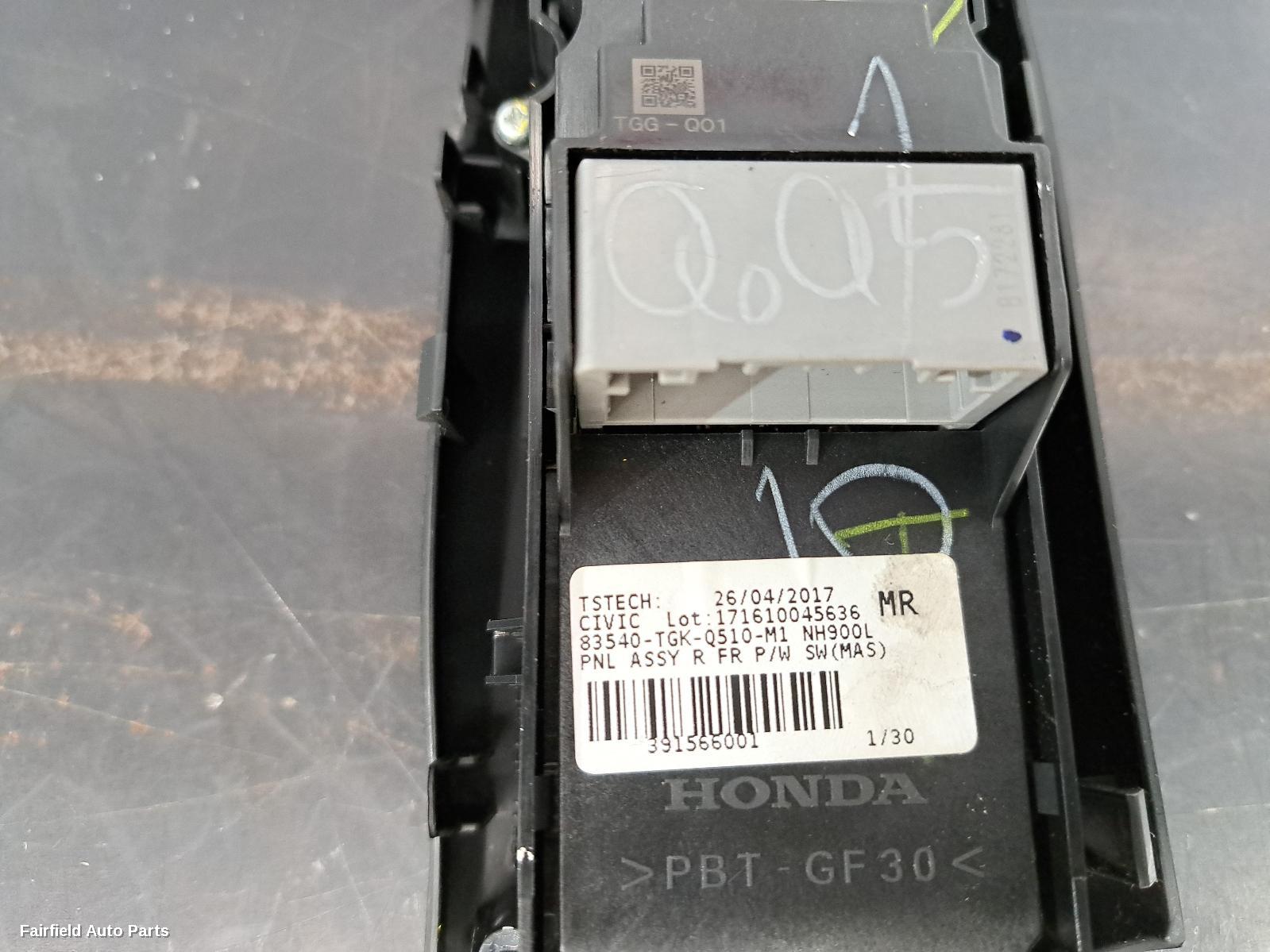 2016-2021 Honda Civic Pwr Dr Wind Switch