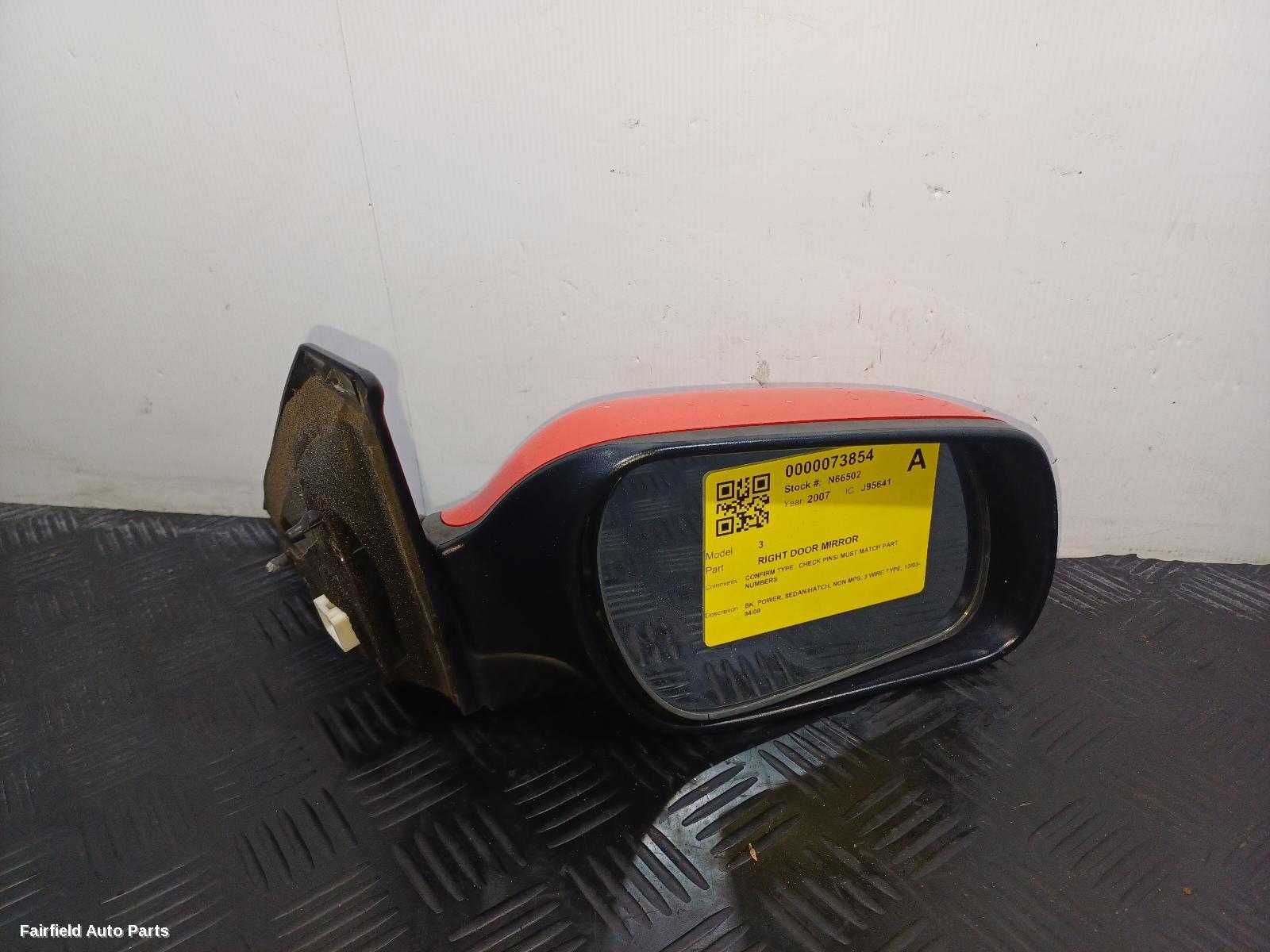 2003-2009 Mazda 3 Right Door Mirror