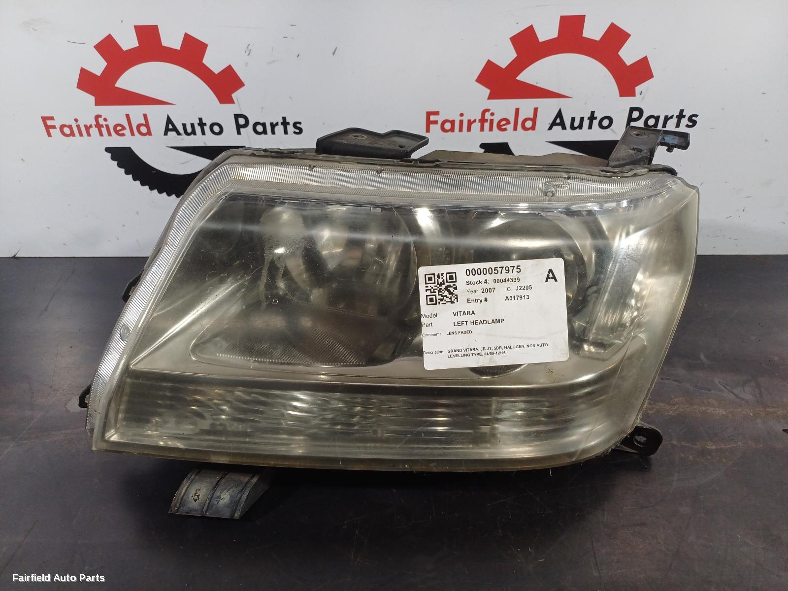 2005-2018 Suzuki Vitara Left Headlamp