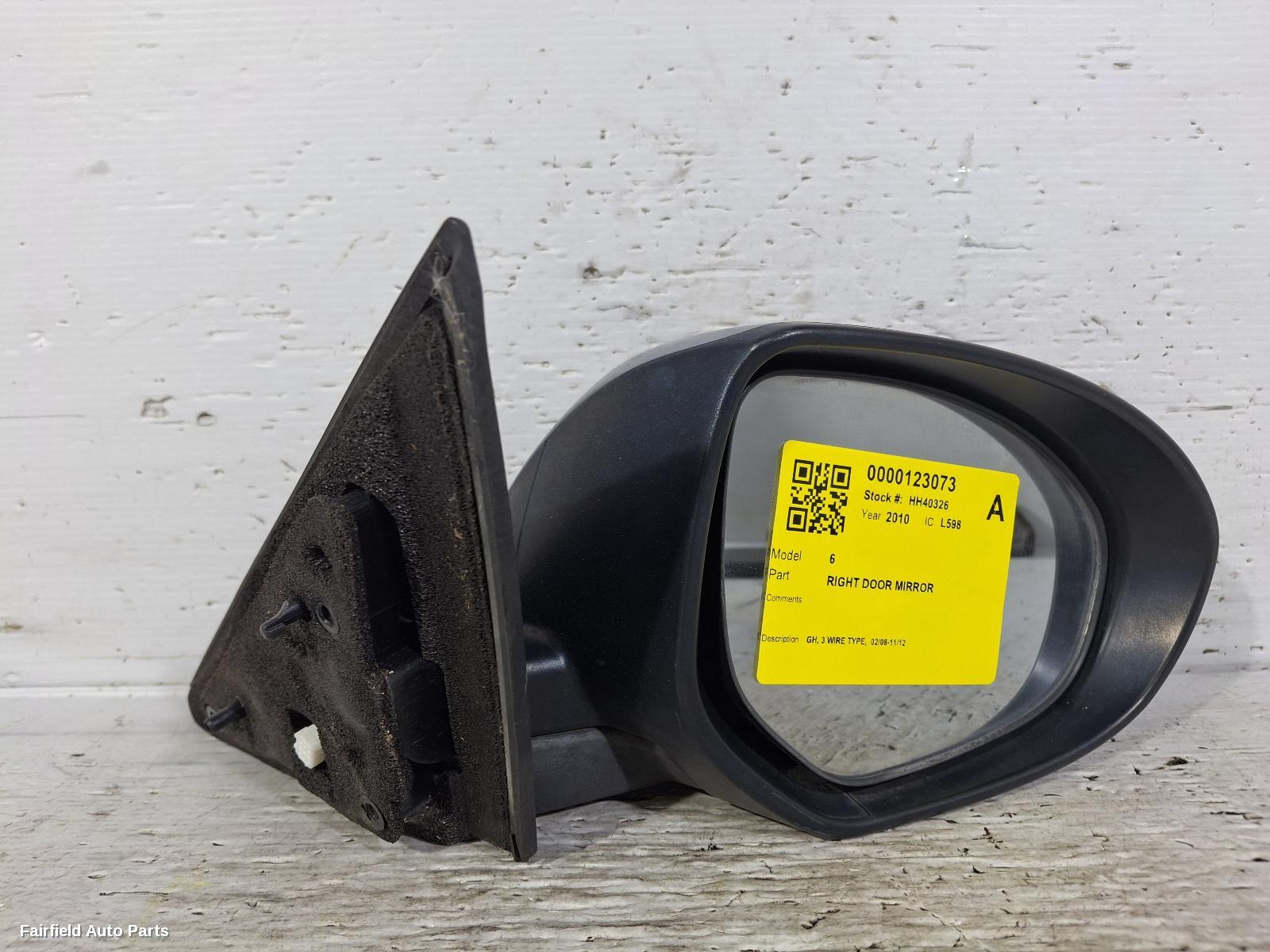2008-2012 Mazda 6 Right Door Mirror