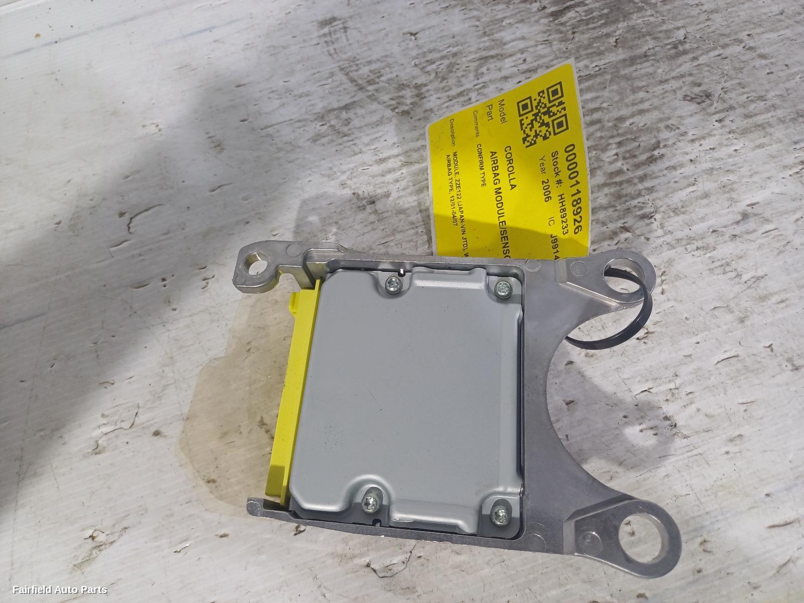 2004-2007 Toyota Corolla Airbag Module Sensor