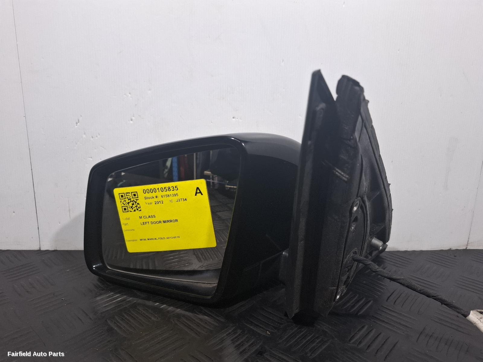 2012-2016 Mercedes M Class Left Door Mirror