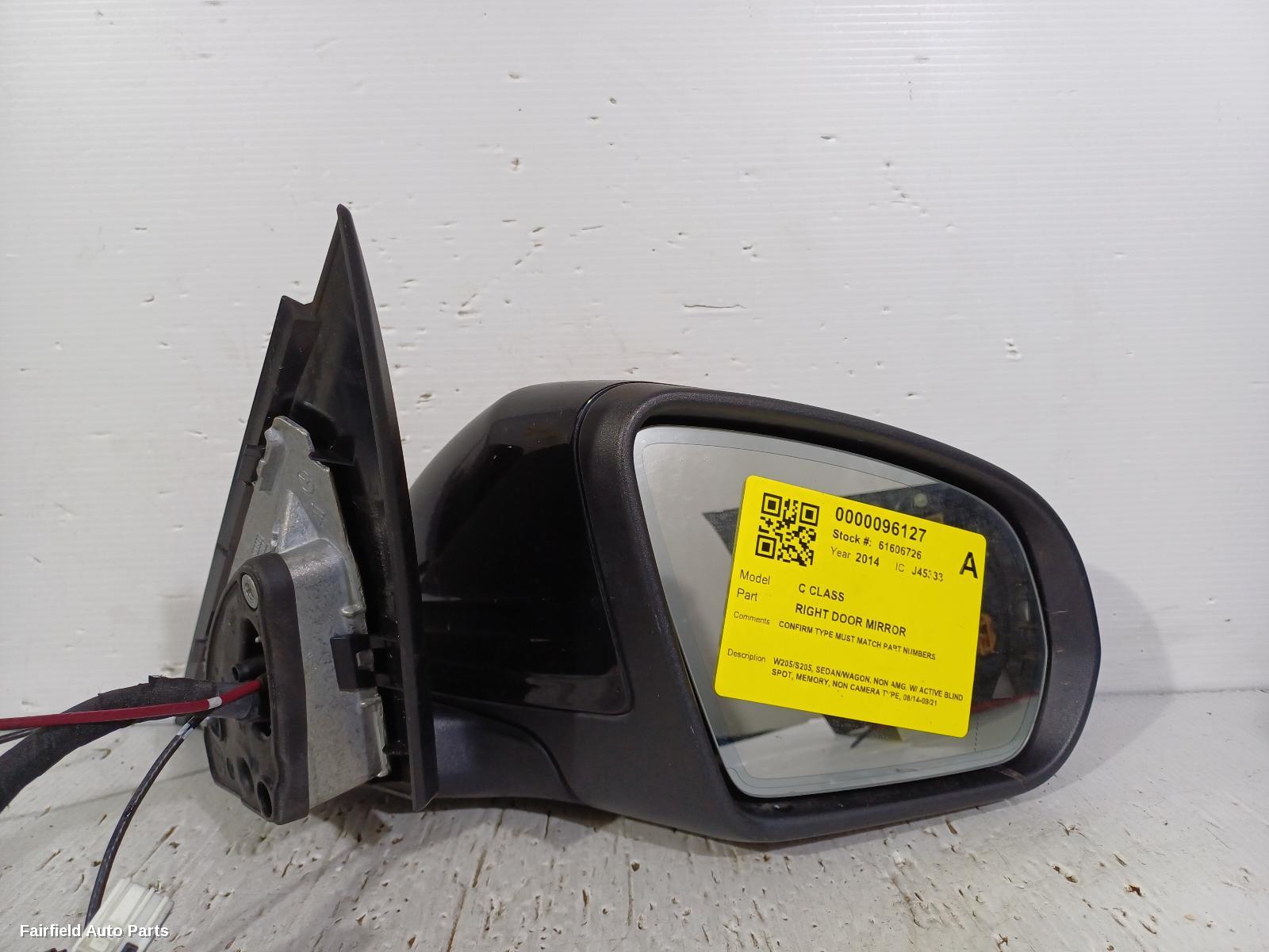 2014-2021 Mercedes C Class Right Door Mirror