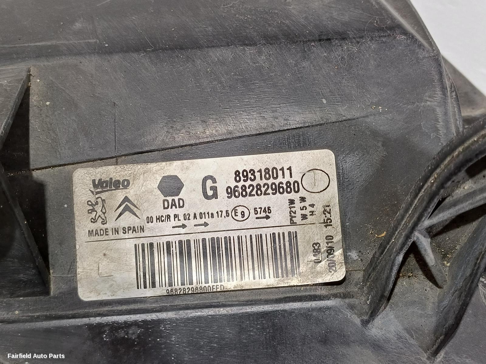 2008-2015 Peugeot Partner Left Headlamp