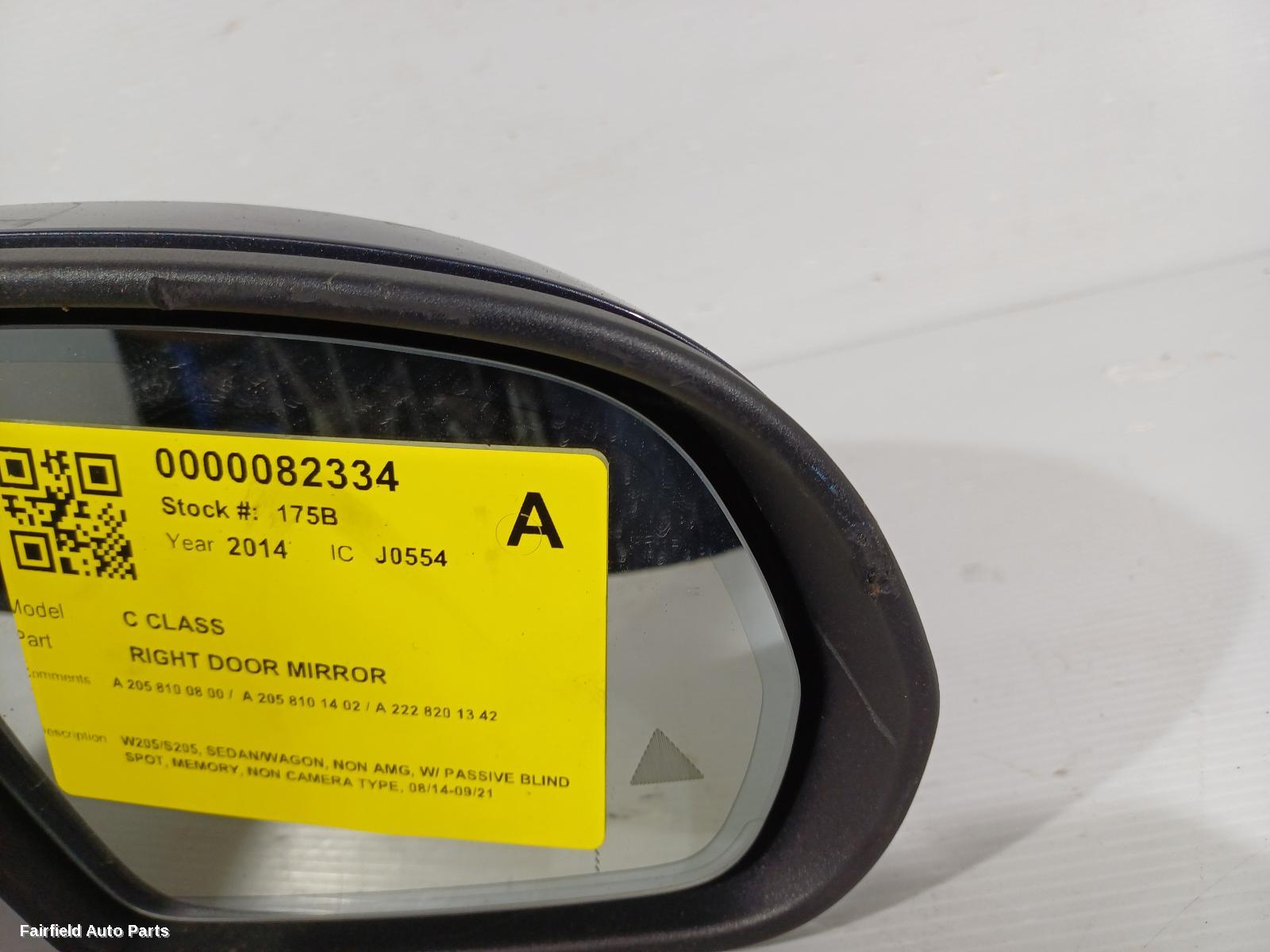 2014-2021 Mercedes C Class Right Door Mirror