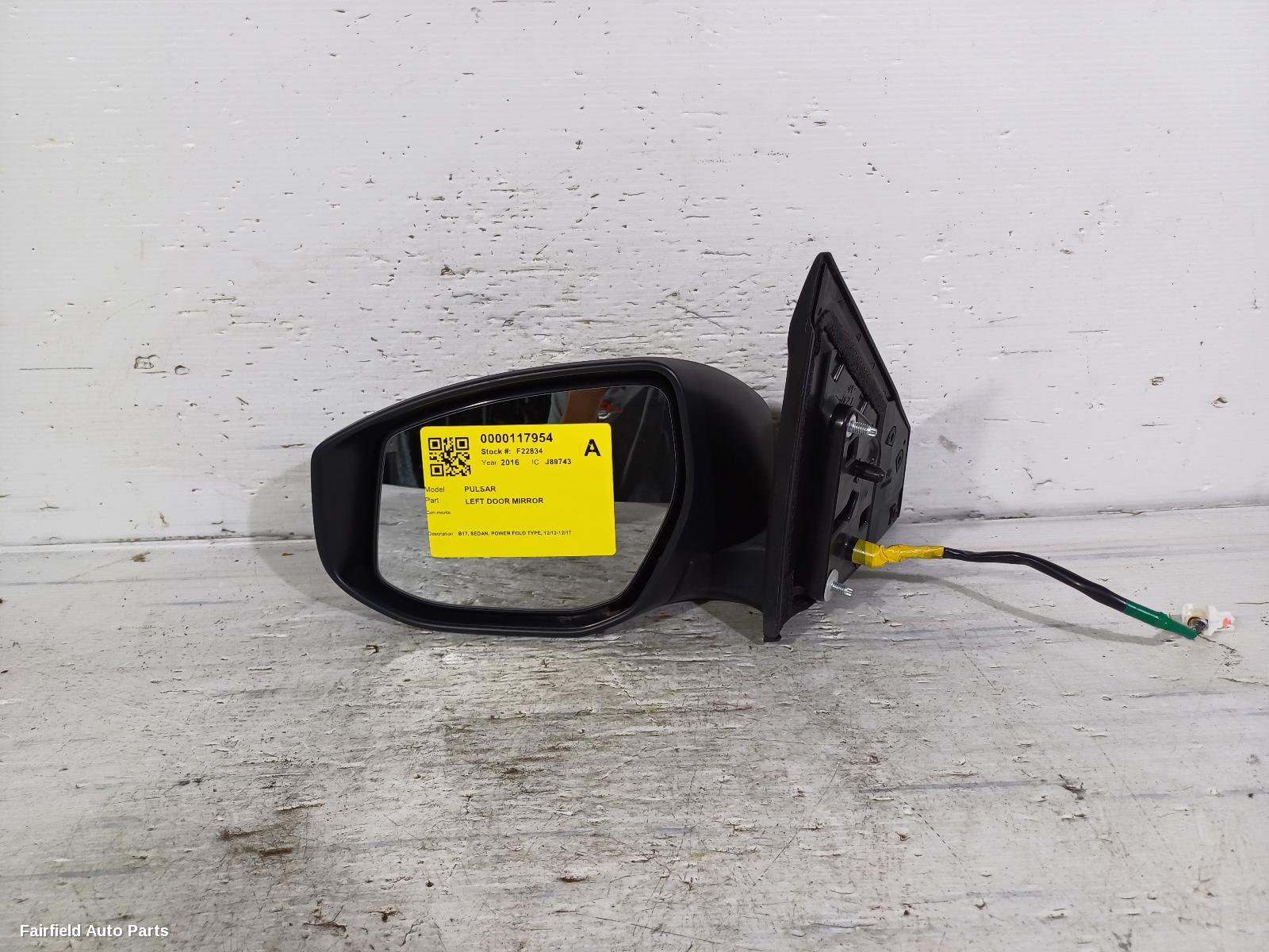 2012-2017 Nissan Pulsar Left Door Mirror