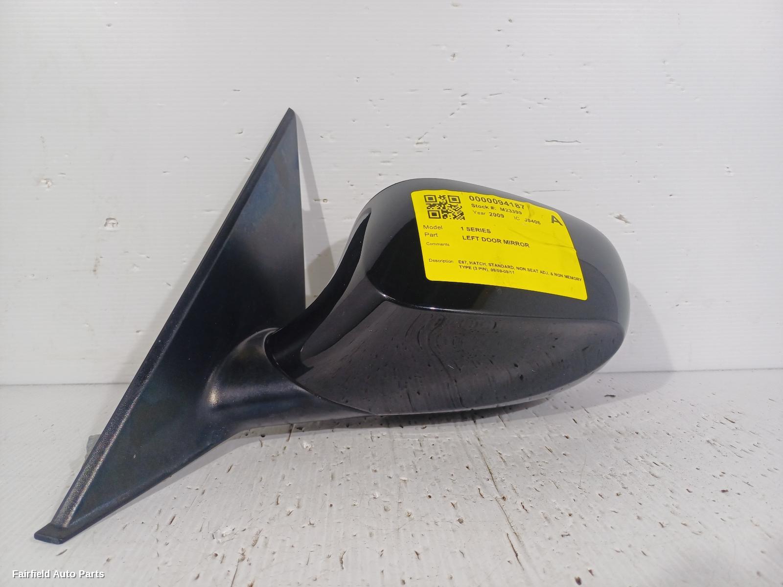 2009-2011 Bmw 1 Series Left Door Mirror