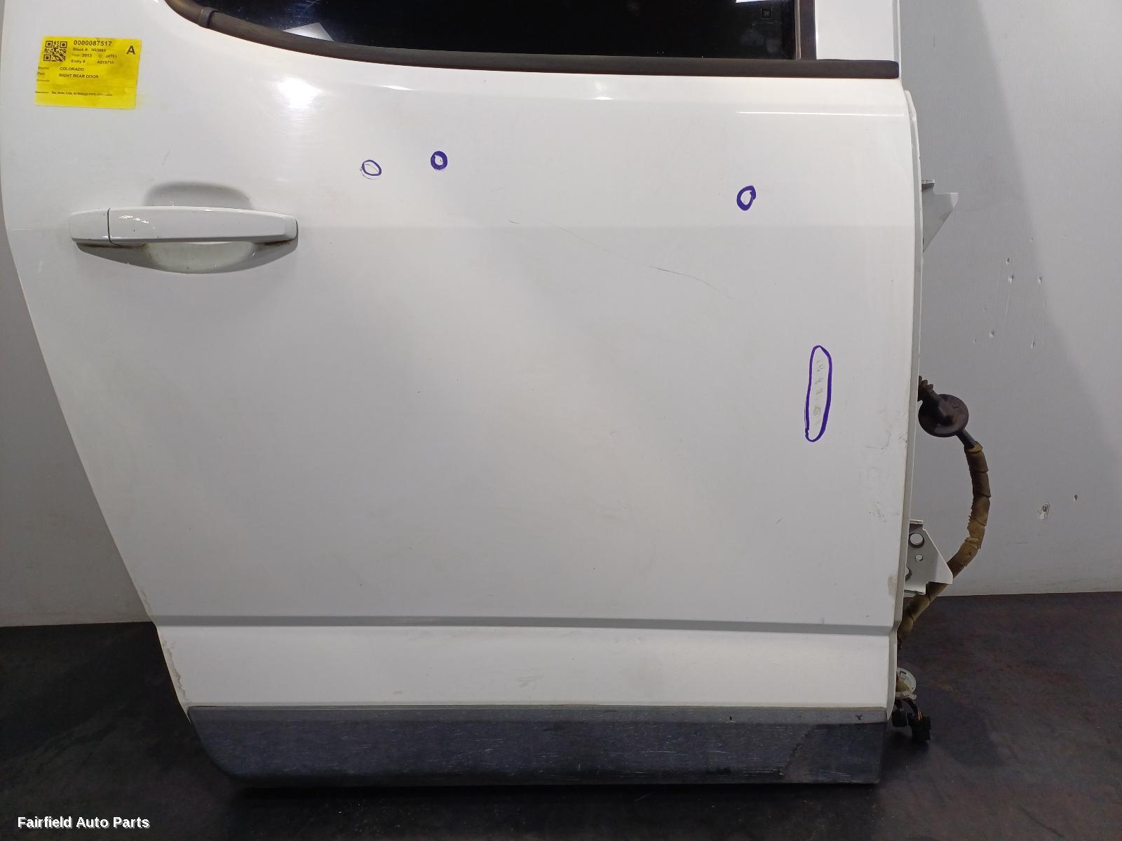 2012-2020 Holden Colorado Right Rear Door Sliding