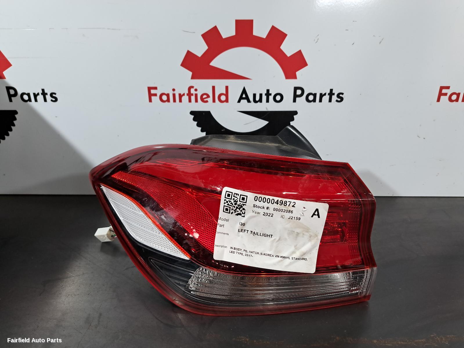 2017-2023 Hyundai I30 Left Taillight