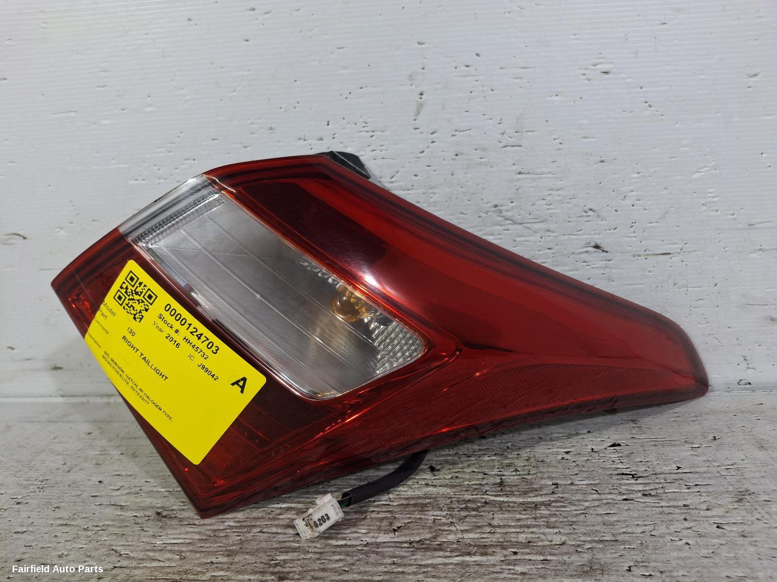 2012-2017 Hyundai I30 Right Taillight