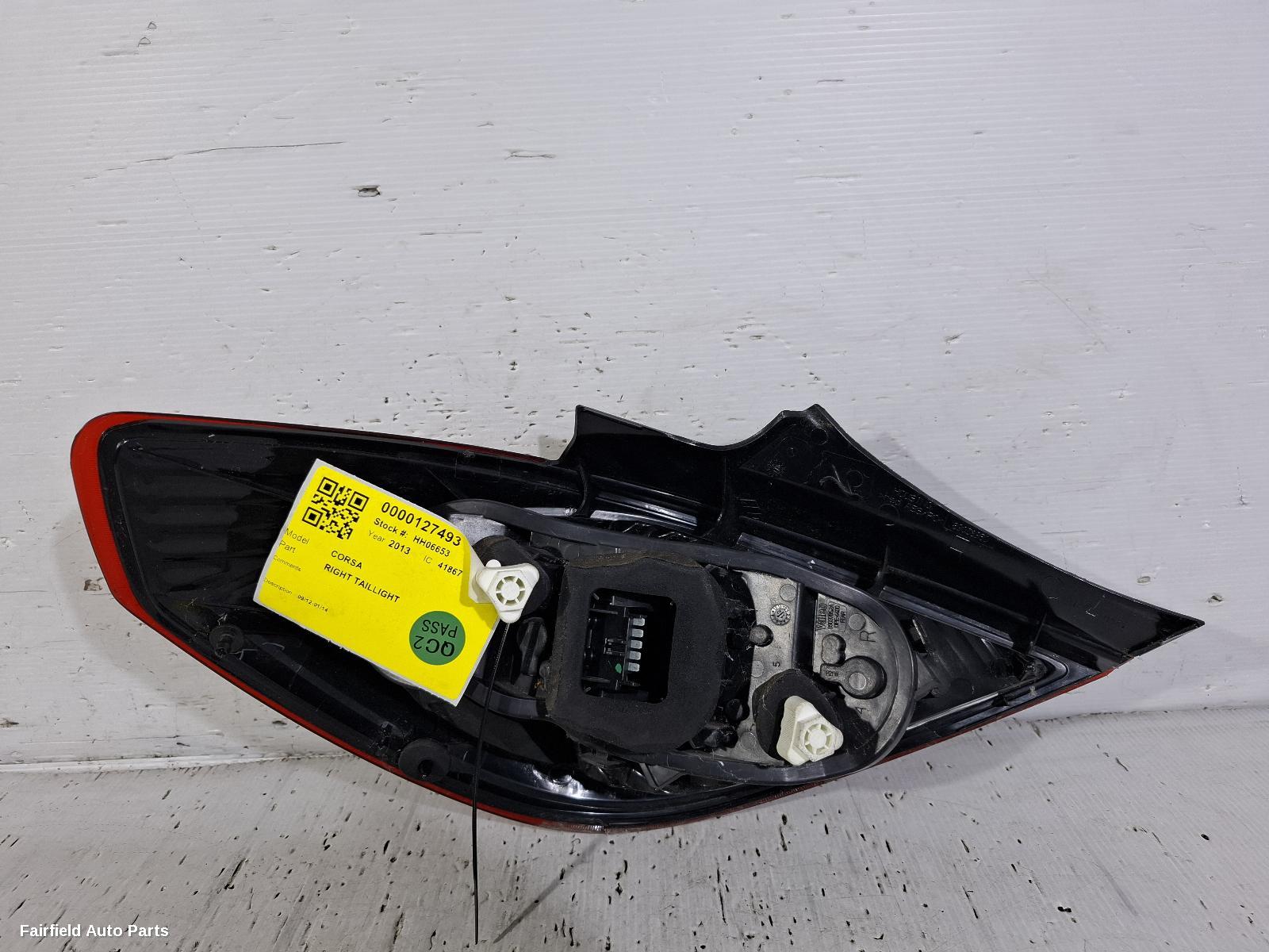 2012-2014 Opel Corsa Right Taillight