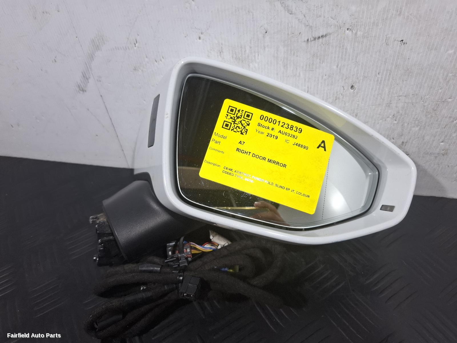 2018-2023 Audi A7 Right Door Mirror