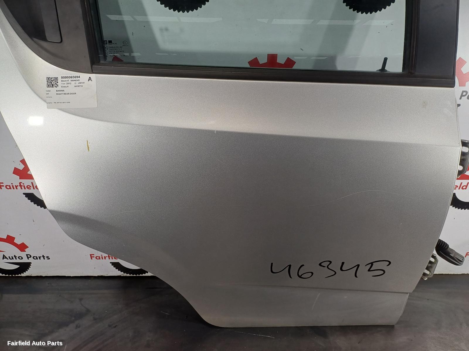 2011-2018 Holden Barina Right Rear Door Sliding