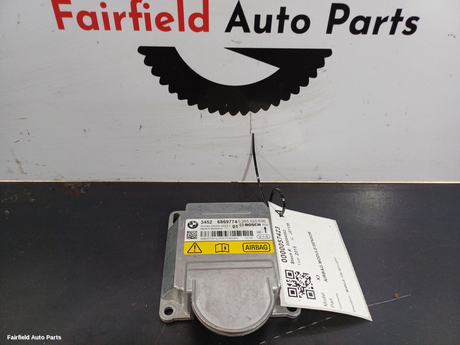 2011-2017 Bmw X3 Airbag Module Sensor