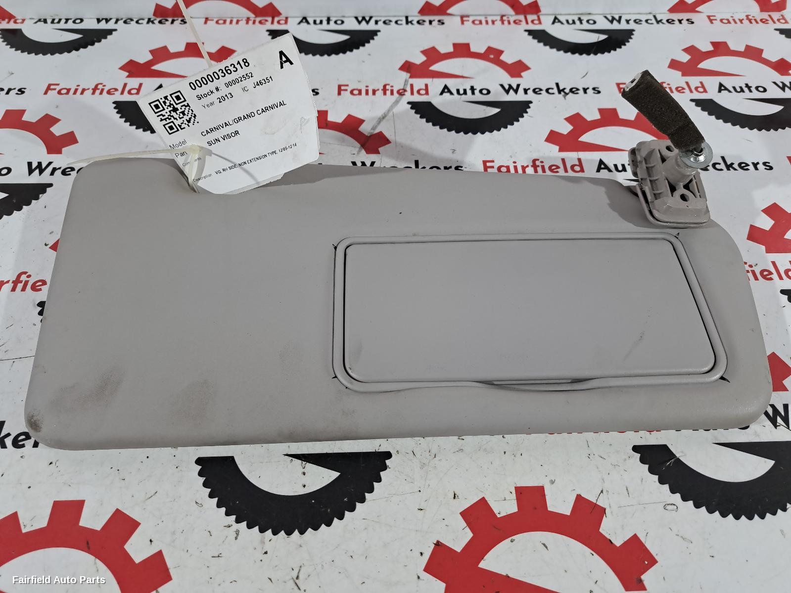 2005-2014 Kia Carnival/grand Carnival Sunvisor