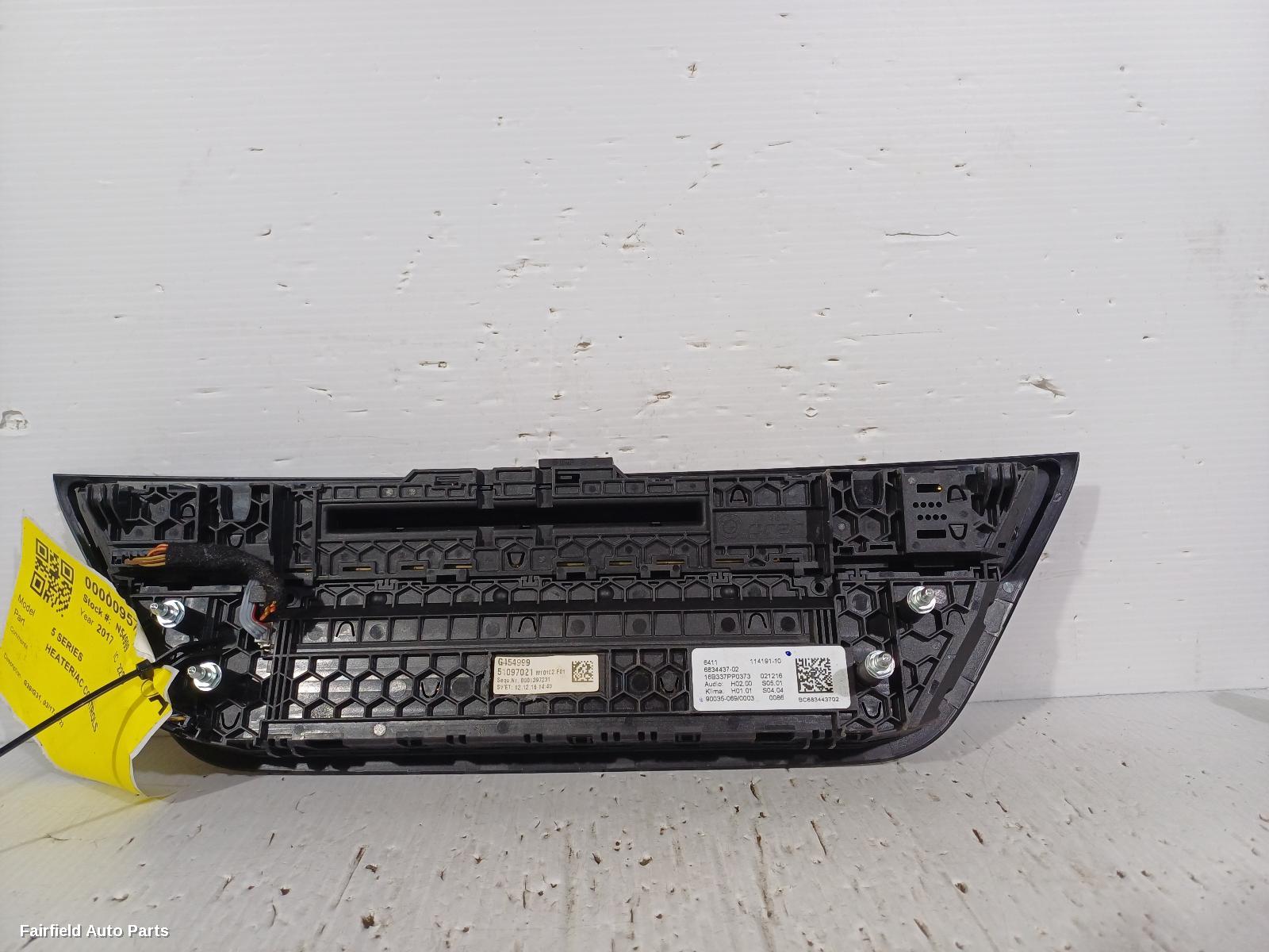 2017-2023 Bmw 5 Series Heater Ac Controls