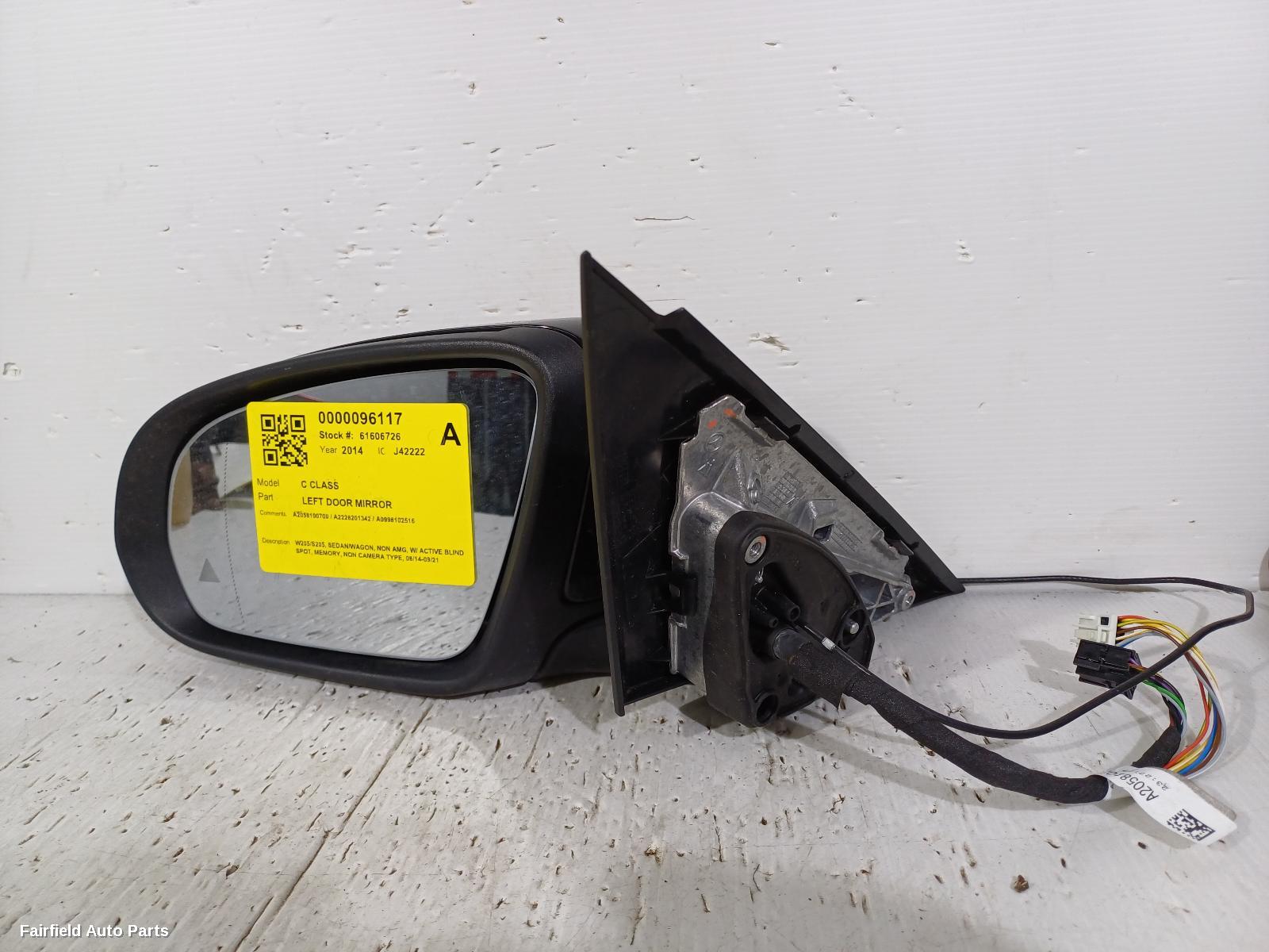 2014-2021 Mercedes C Class Left Door Mirror