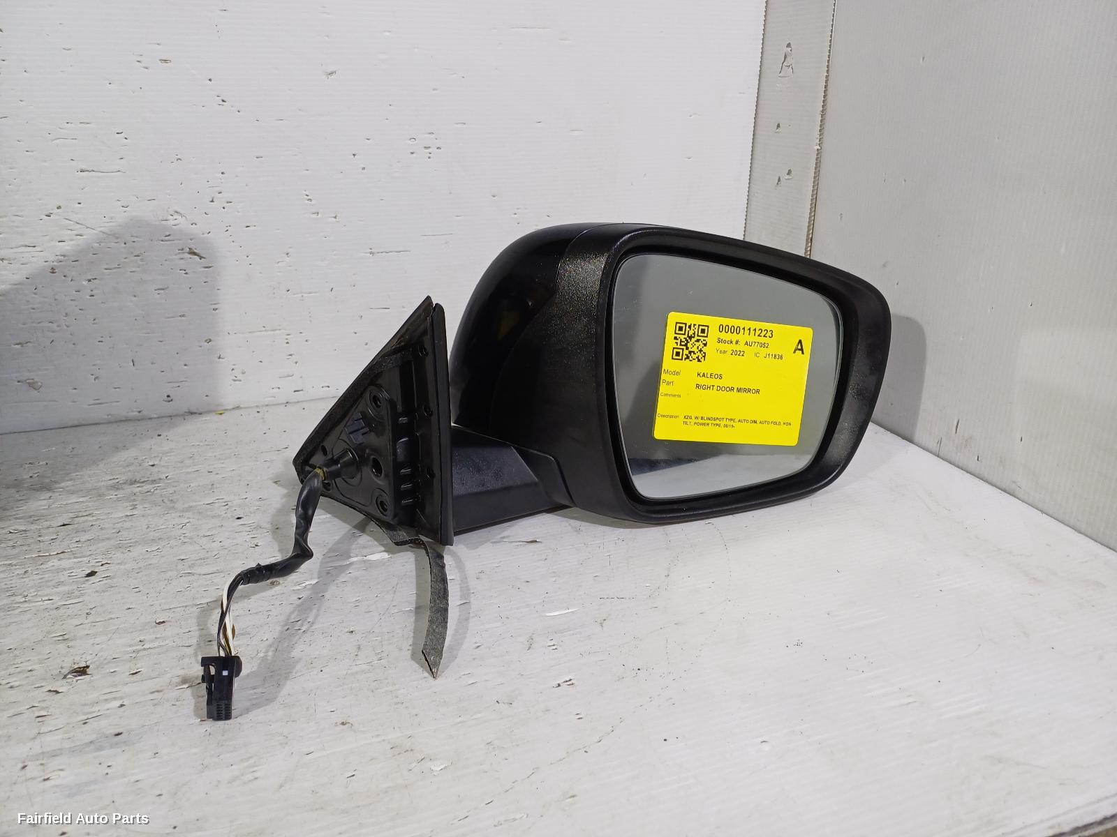 2019-2025 Renault Kaleos Right Door Mirror
