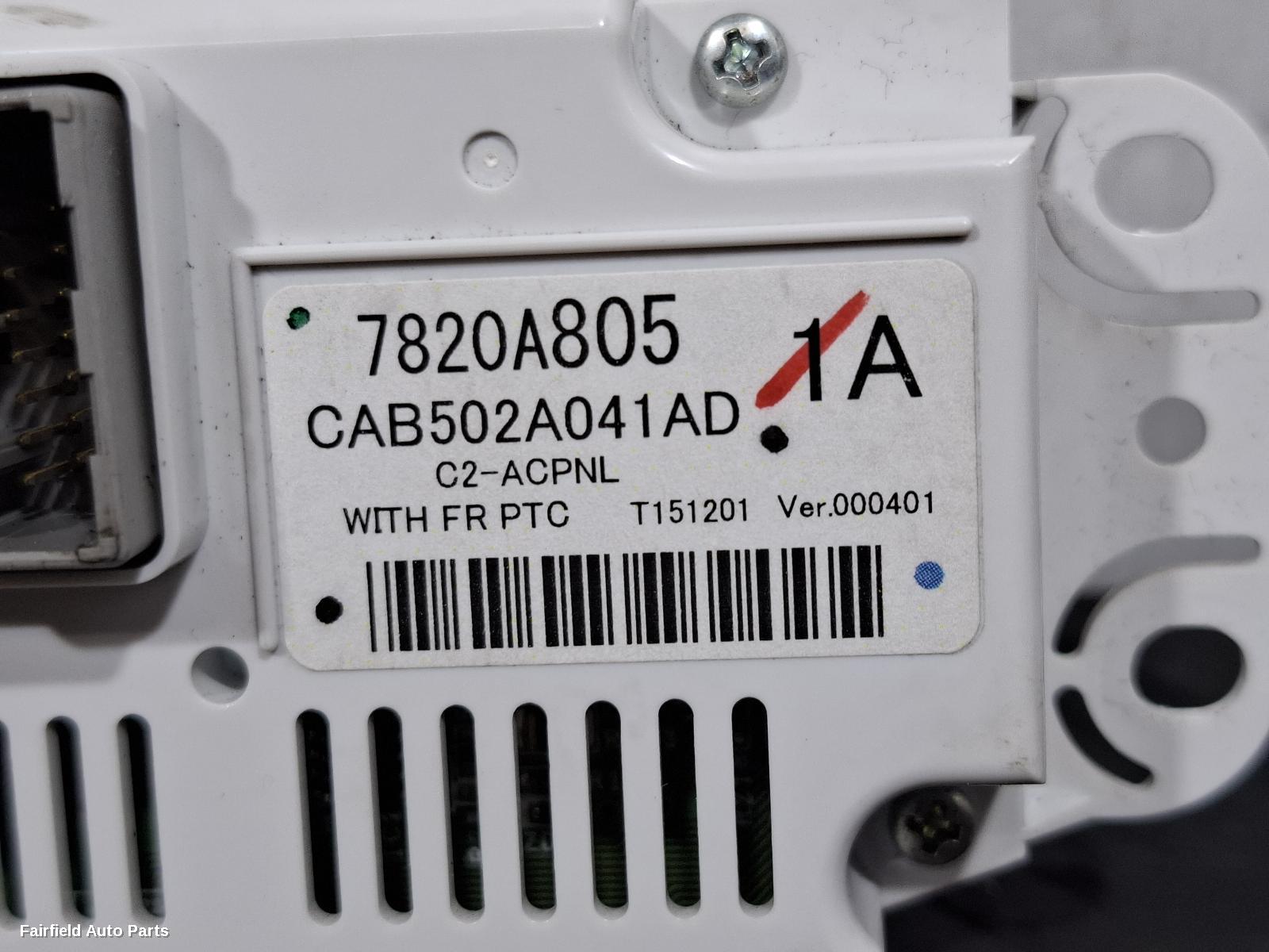 2013-2024 Mitsubishi Asx Heater Ac Controls