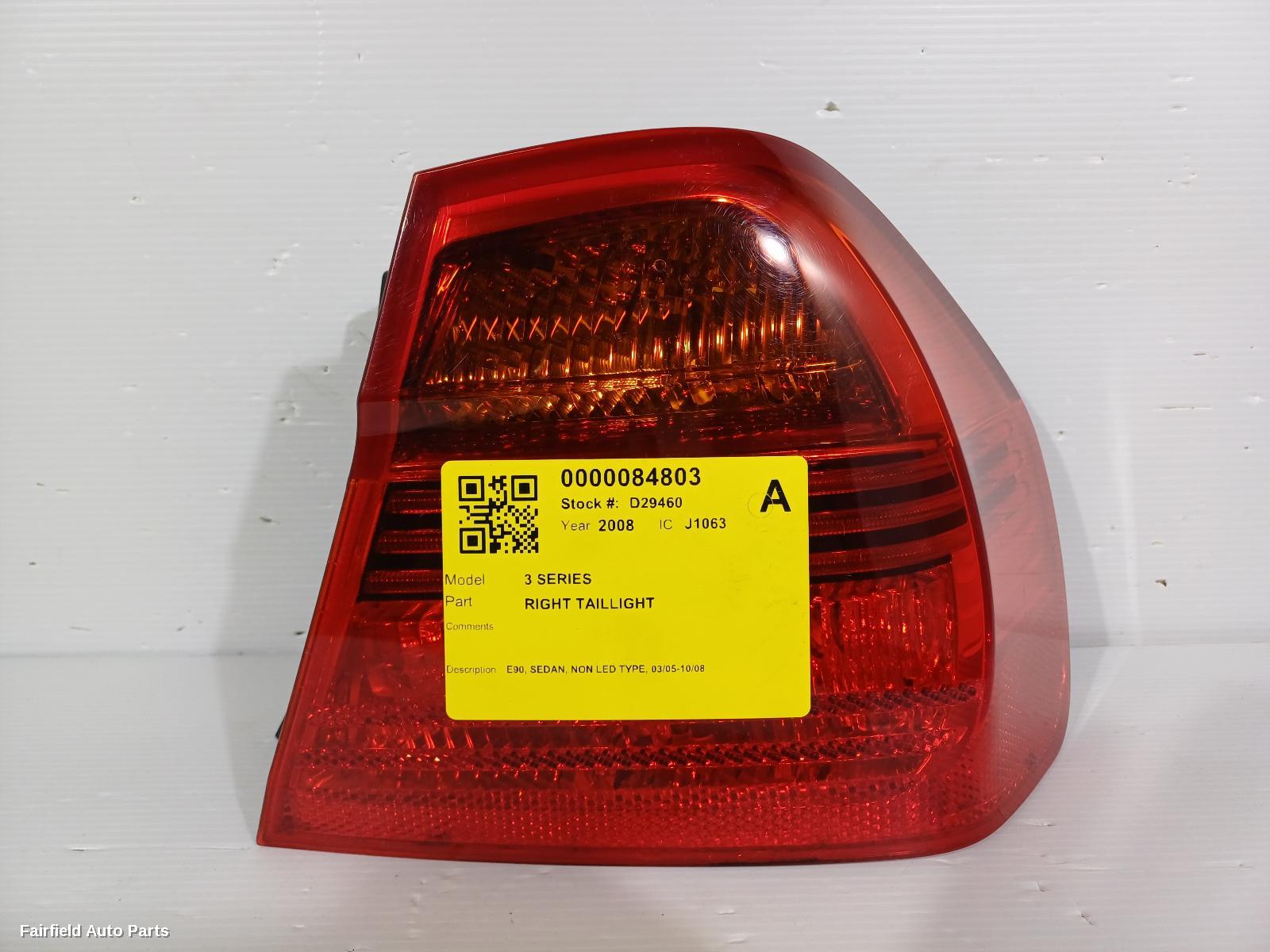 2005-2008 Bmw 3 Series Right Taillight