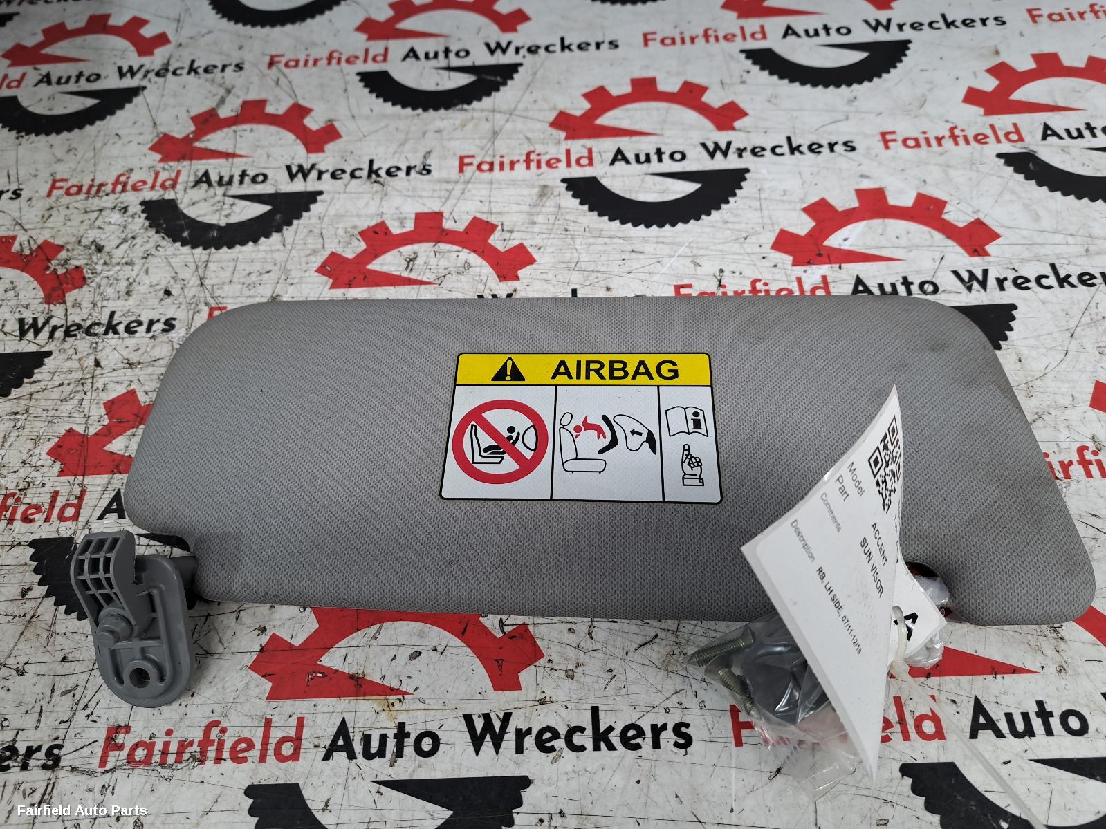 2011-2019 Hyundai Accent Sunvisor