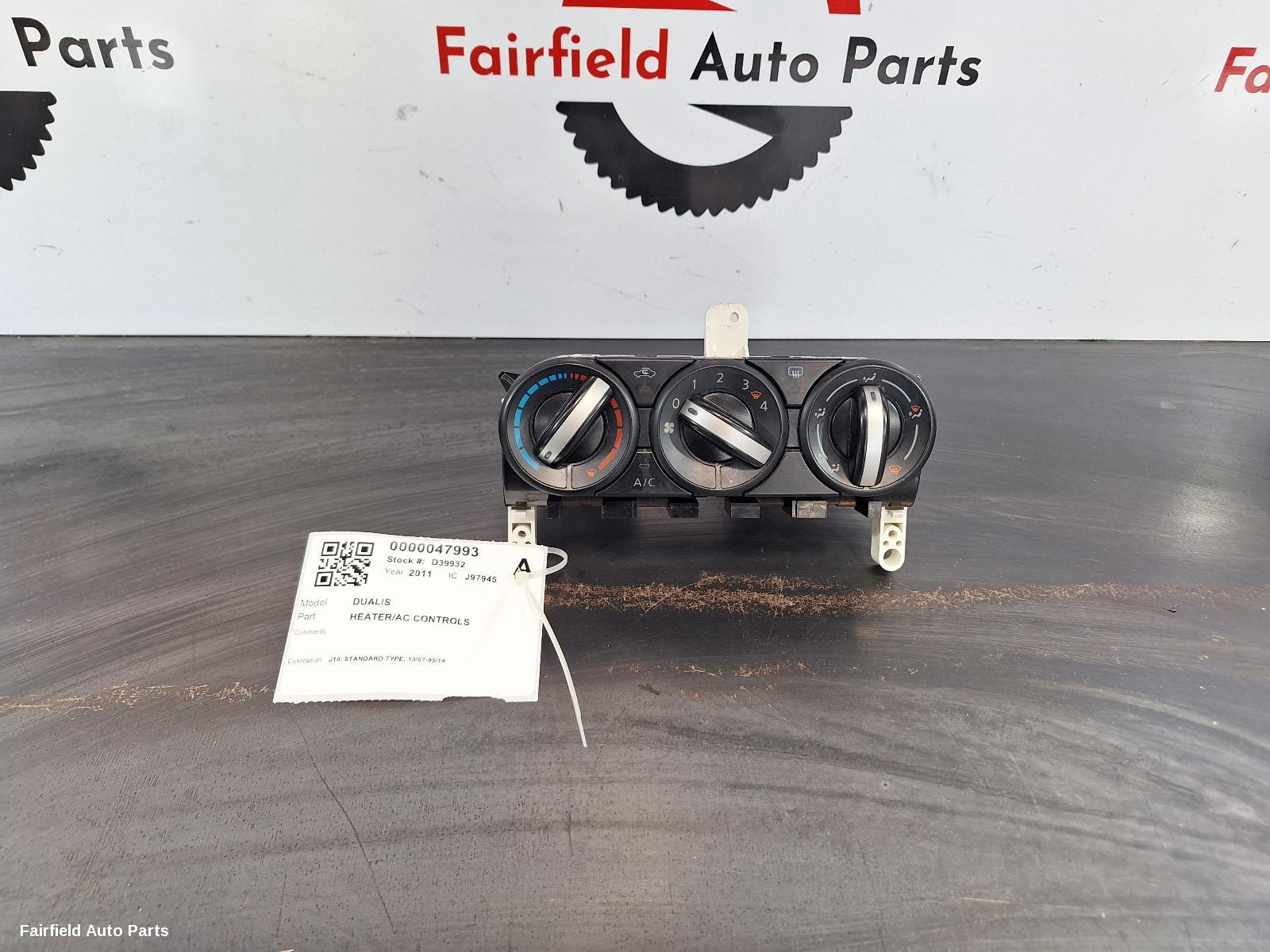 2007-2014 Nissan Dualis Heater Ac Controls