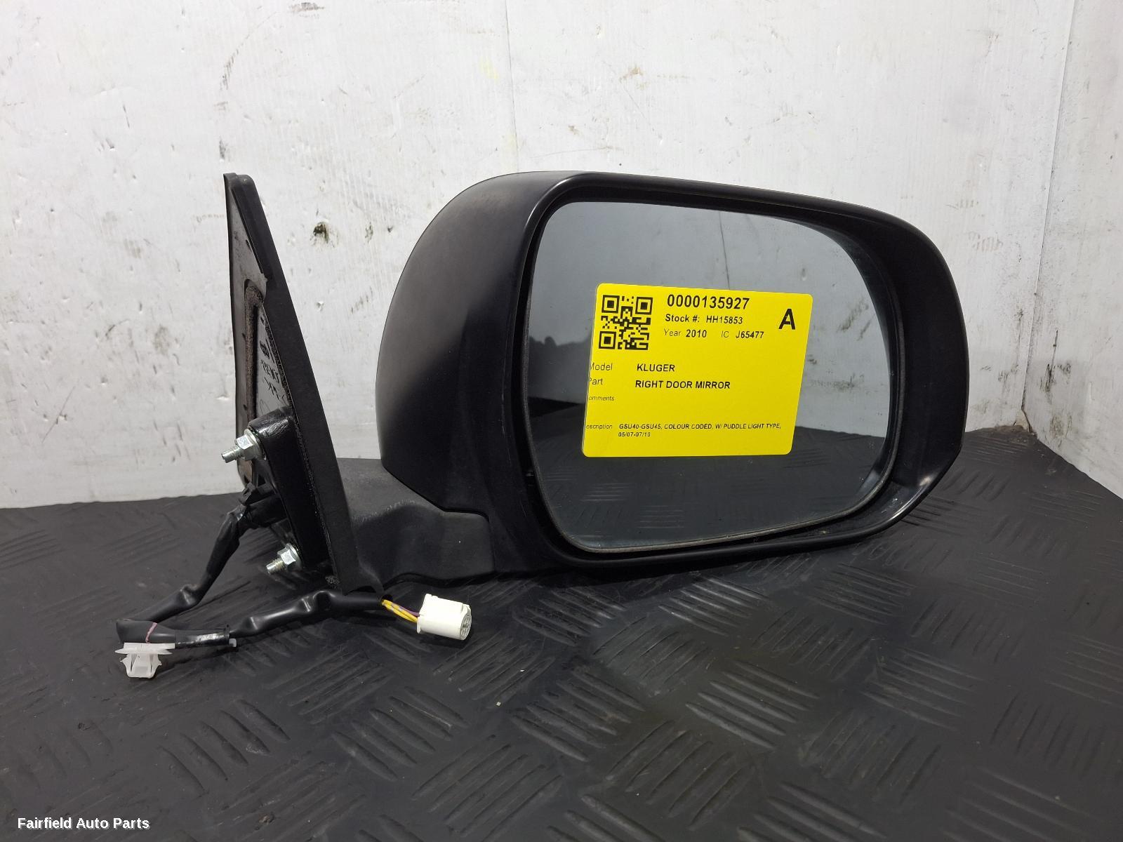 2007-2010 Toyota Kluger Right Door Mirror