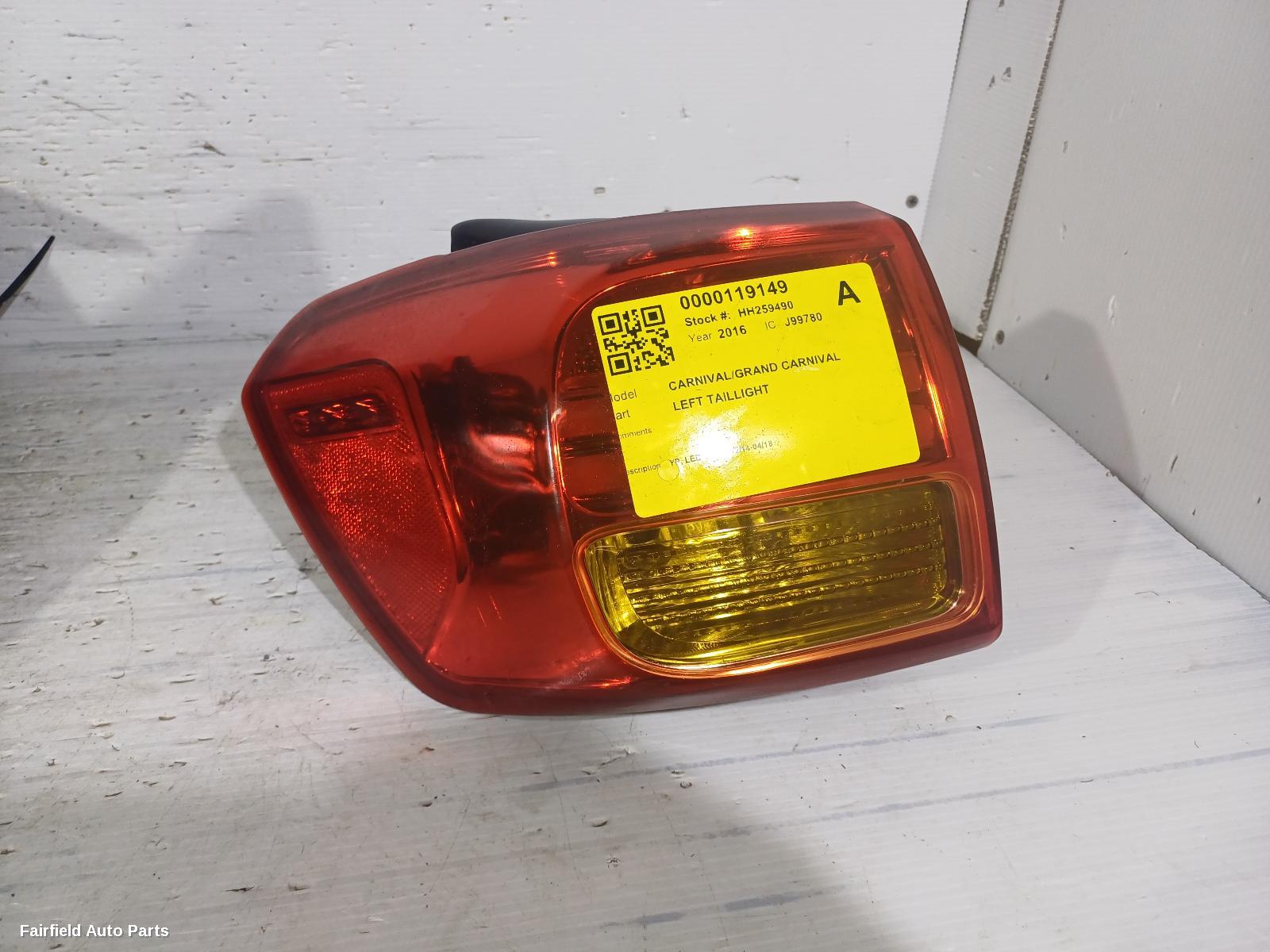 2014-2018 Kia Carnival/grand Carnival Left Taillight