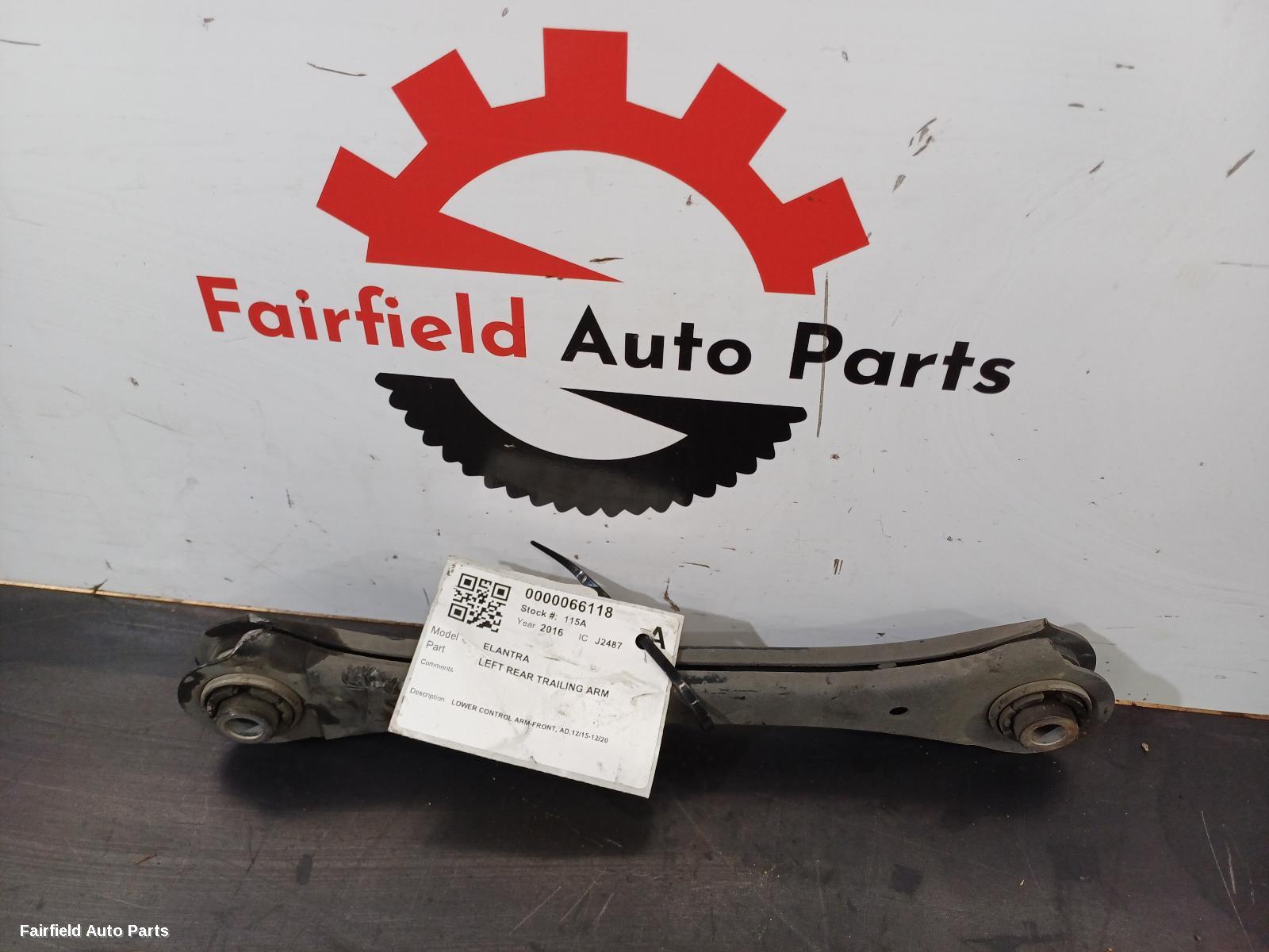 2015-2020 Hyundai Elantra Left Rear Trailing Arm