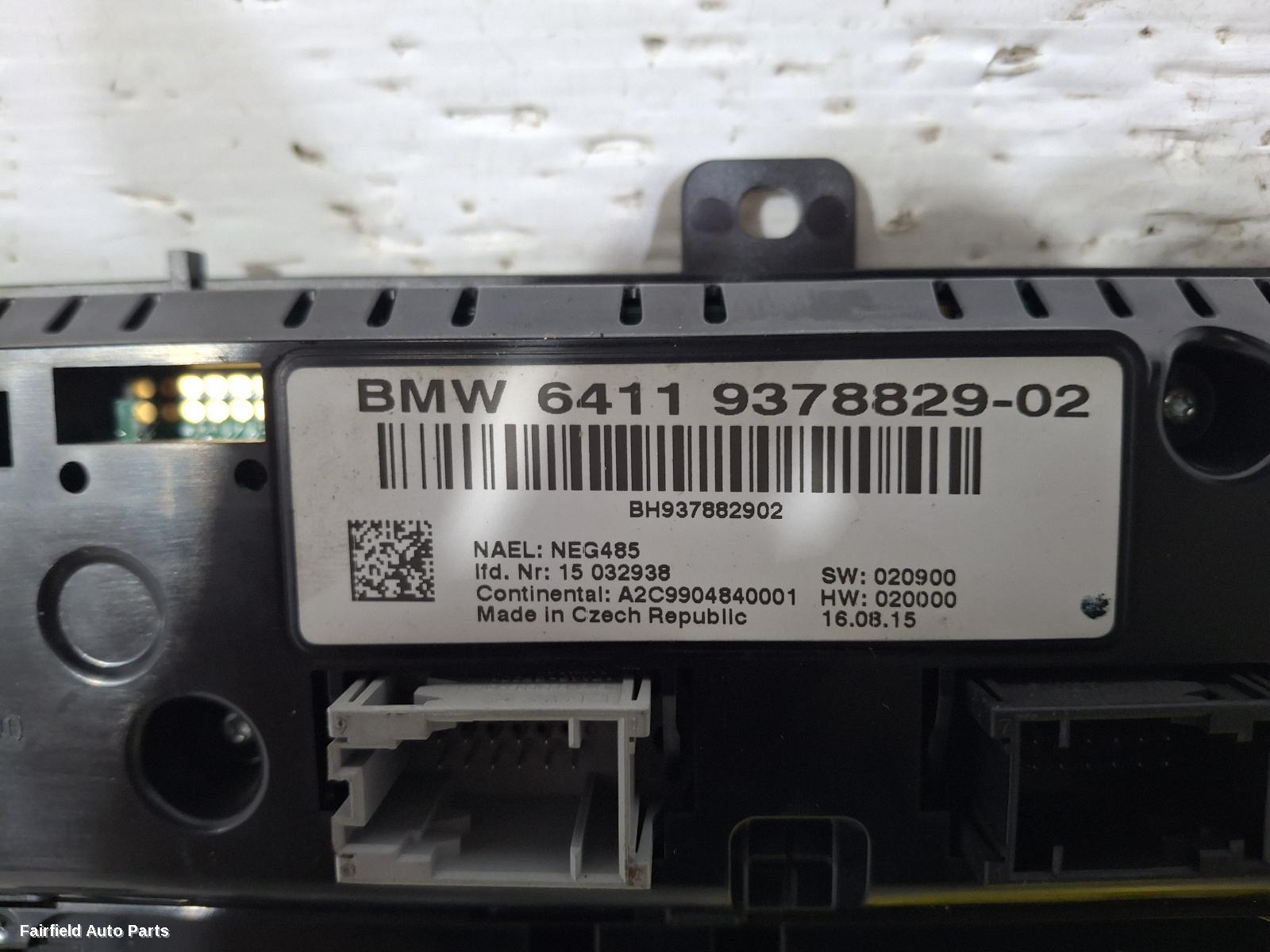 2014-2018 Bmw X4 Heater Ac Controls