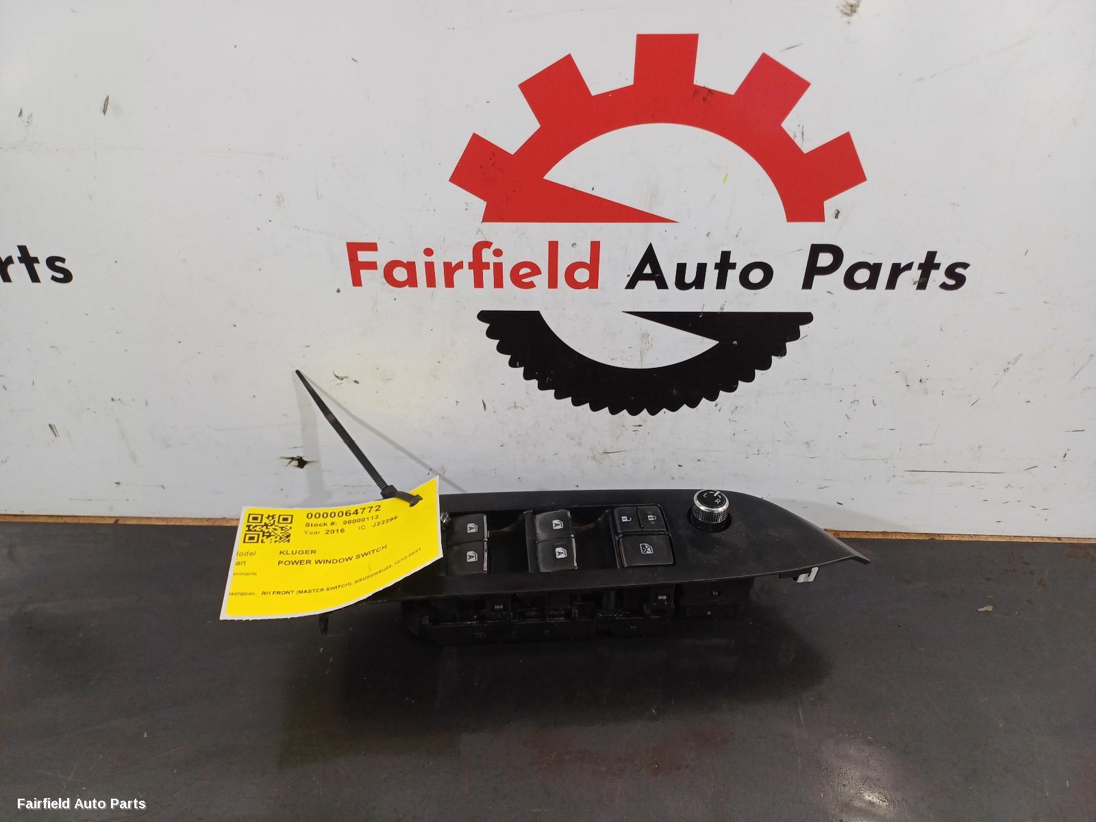 2013-2021 Toyota Kluger Pwr Dr Wind Switch