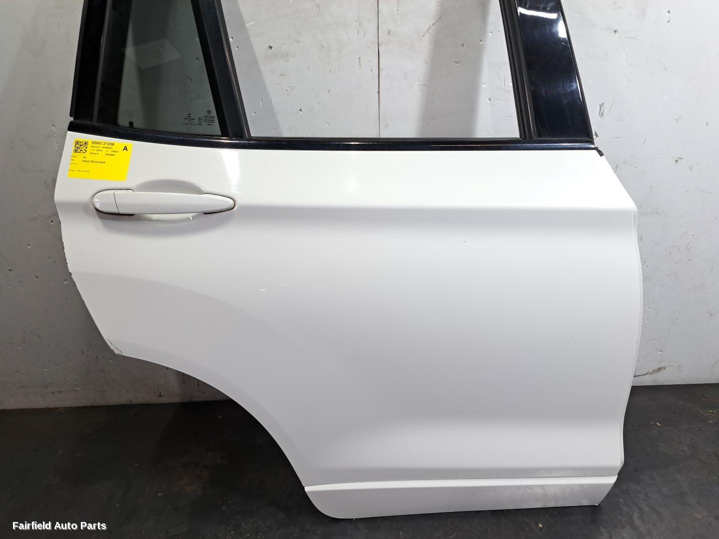 2010-2017 Bmw X3 Right Rear Door Sliding