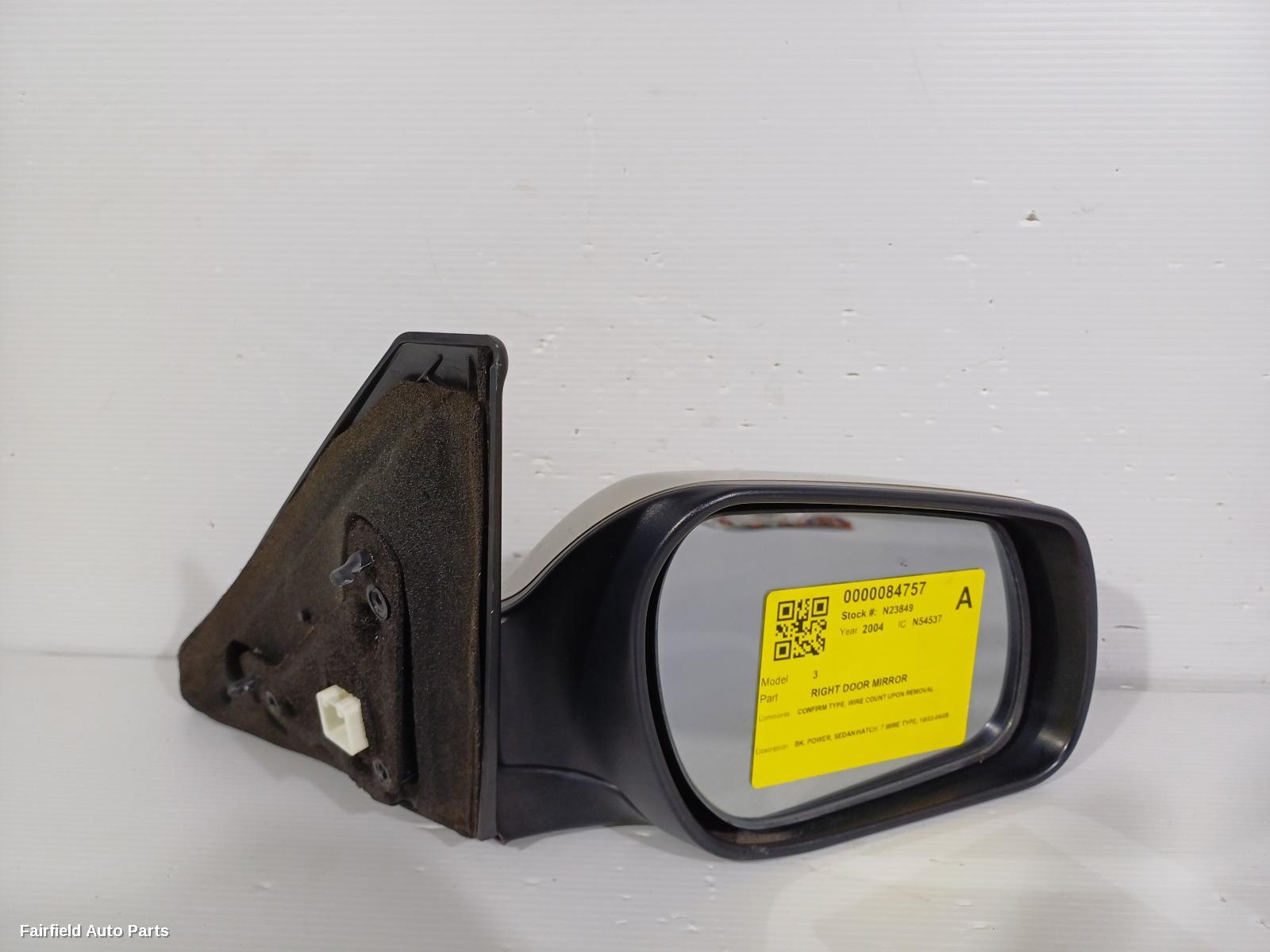 2003-2009 Mazda 3 Right Door Mirror