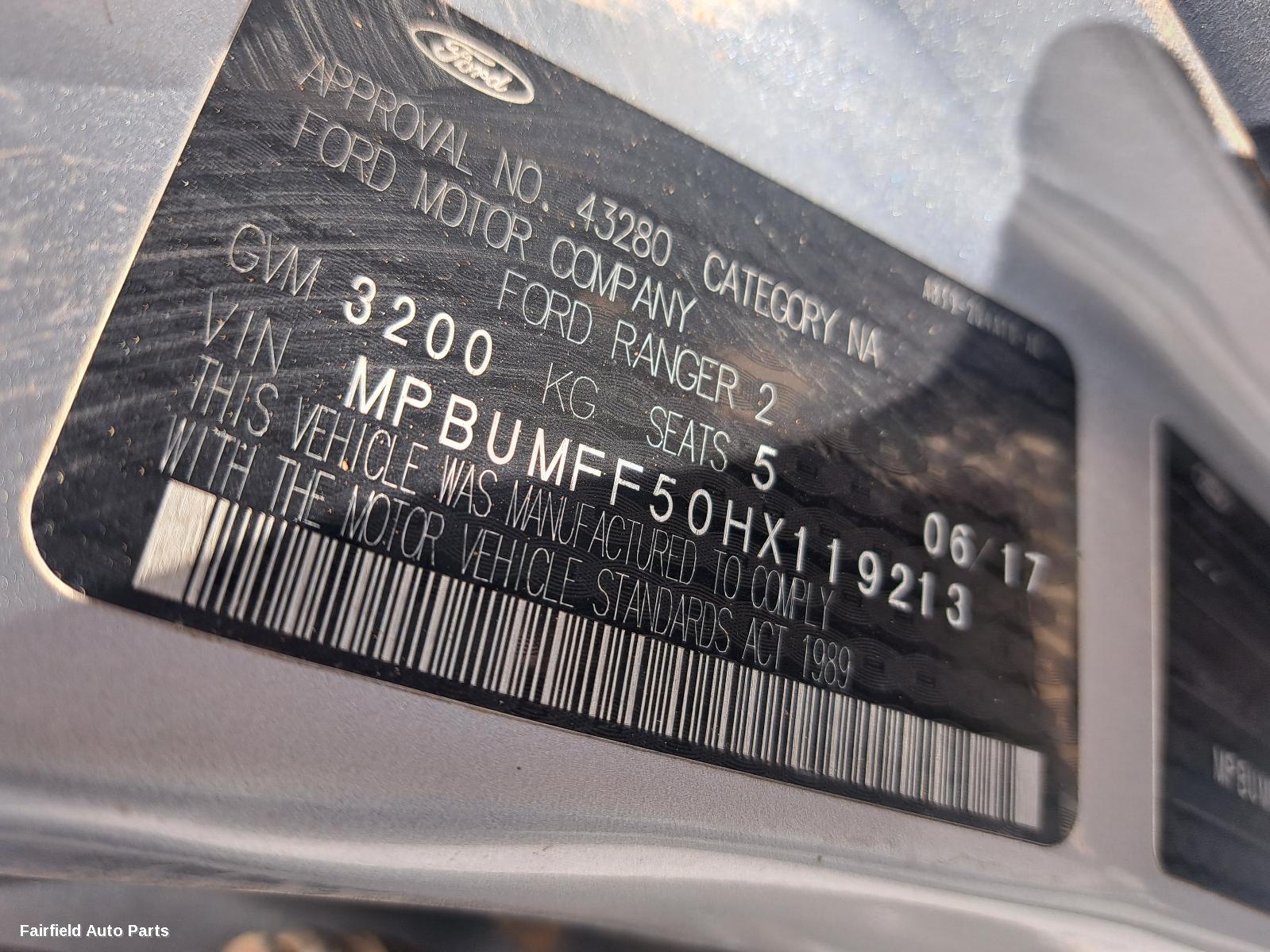 2015-2022 Ford Ranger Towbar