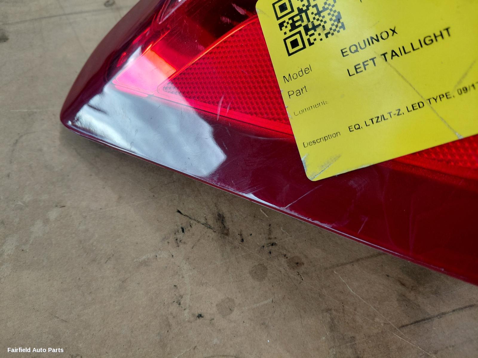 2017-2020 Holden Equinox Left Taillight