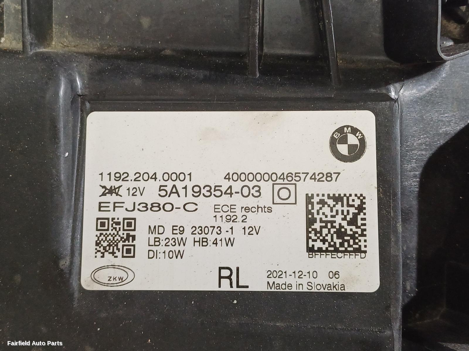 2021-2024 Bmw 4 Series Right Headlamp