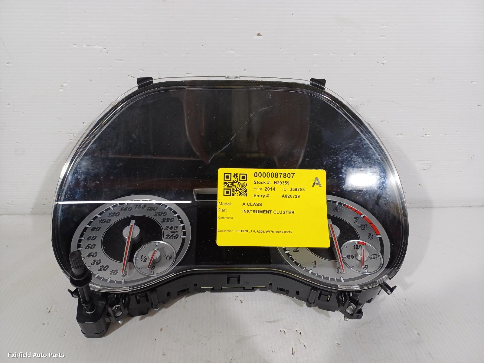 2012-2015 Mercedes A Class Instrument Cluster