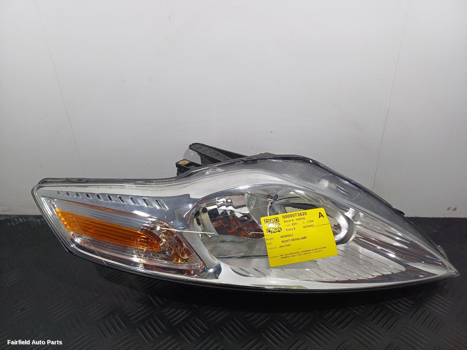 2010-2014 Ford Mondeo Right Headlamp