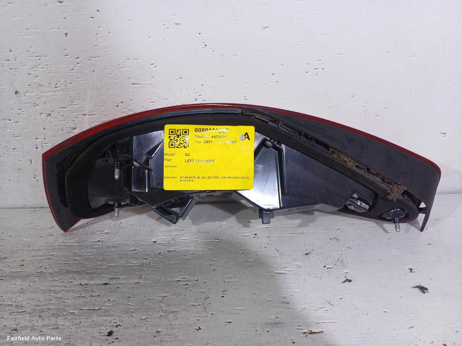 2015-2018 Audi Q3 Left Taillight