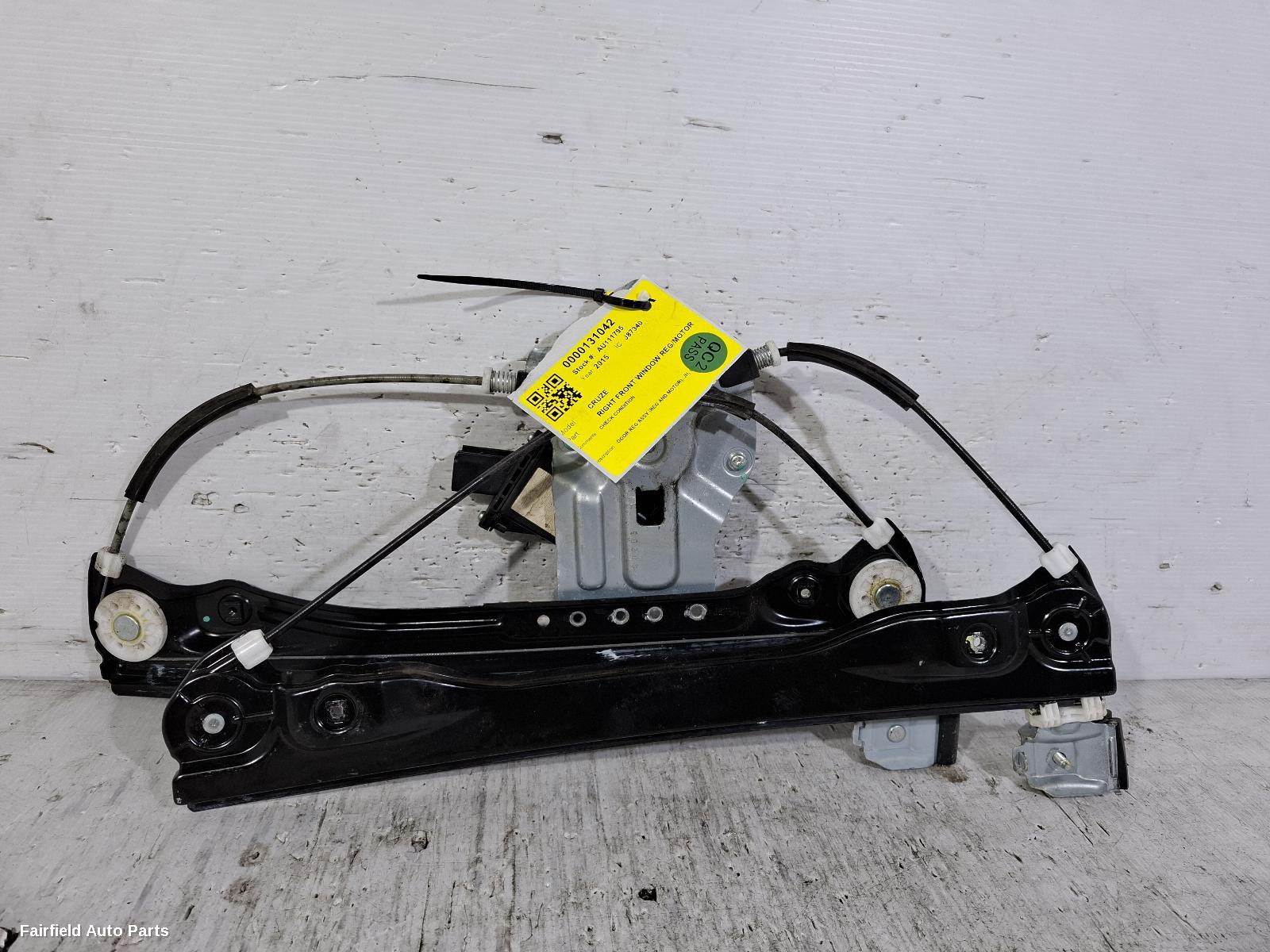 2011-2017 Holden Cruze Right Front Window Reg Motor