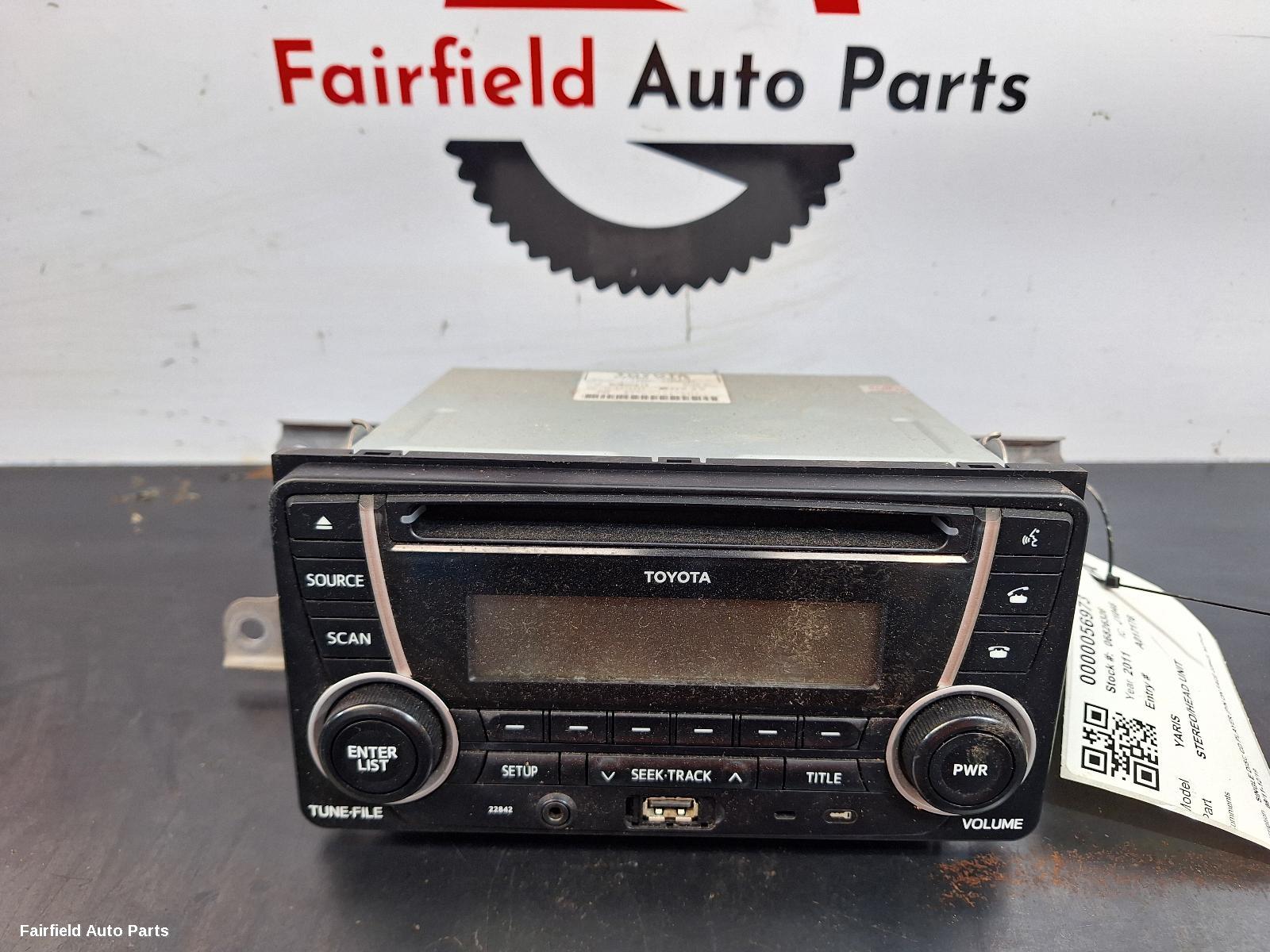 2011-2019 Toyota Yaris Radio Cd Dvd Sat Tv