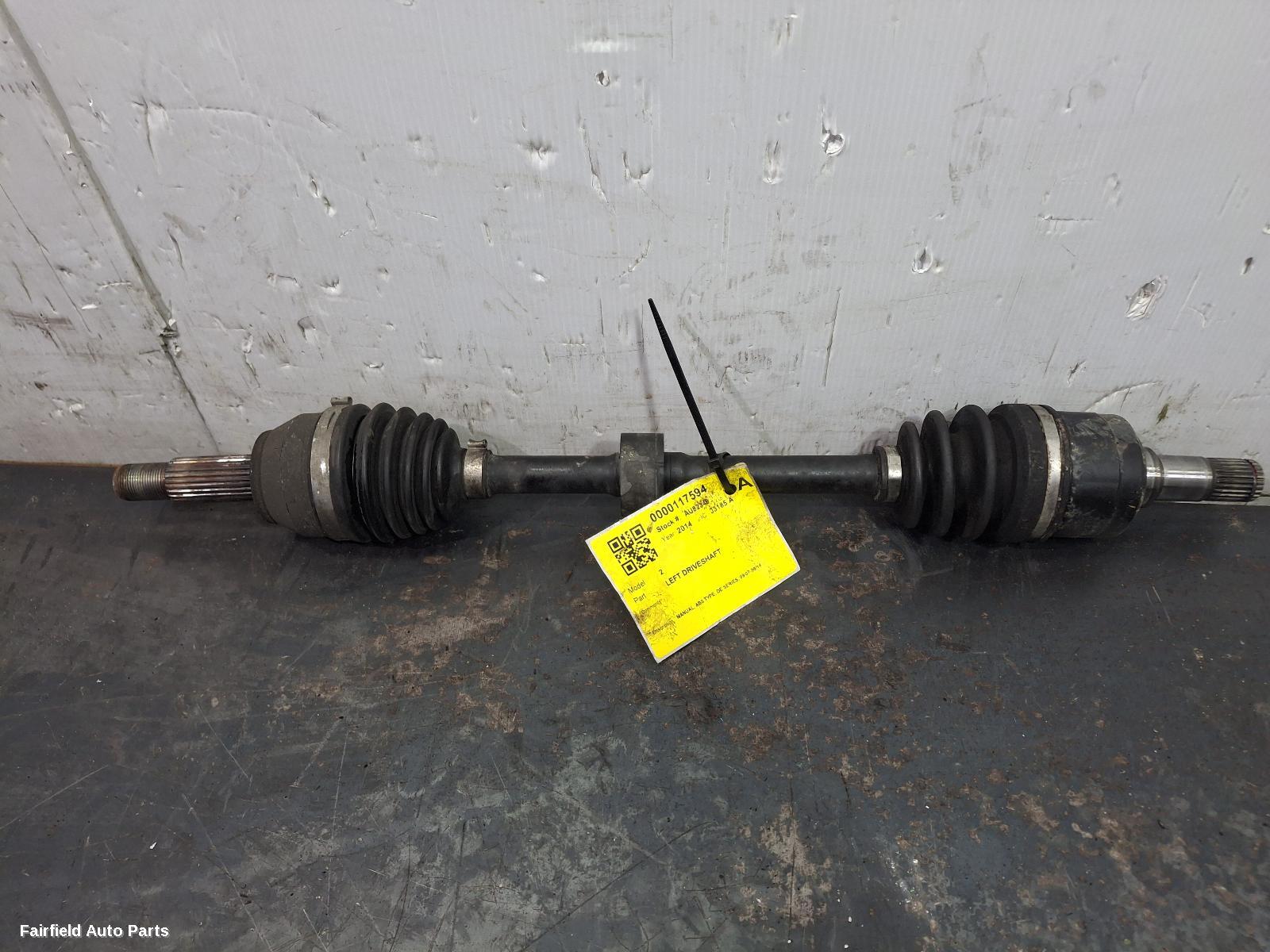 2007-2014 Mazda 2 Left Driveshaft