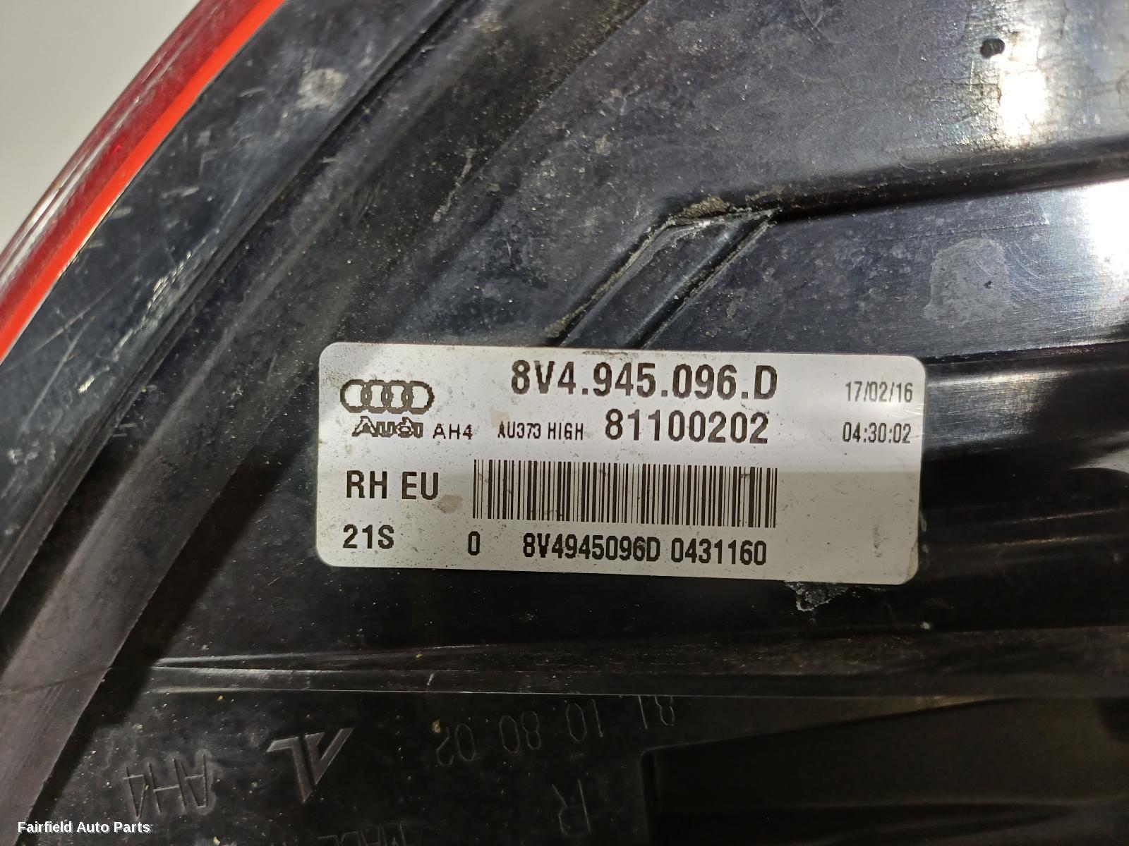 2013-2016 Audi A3 Right Taillight