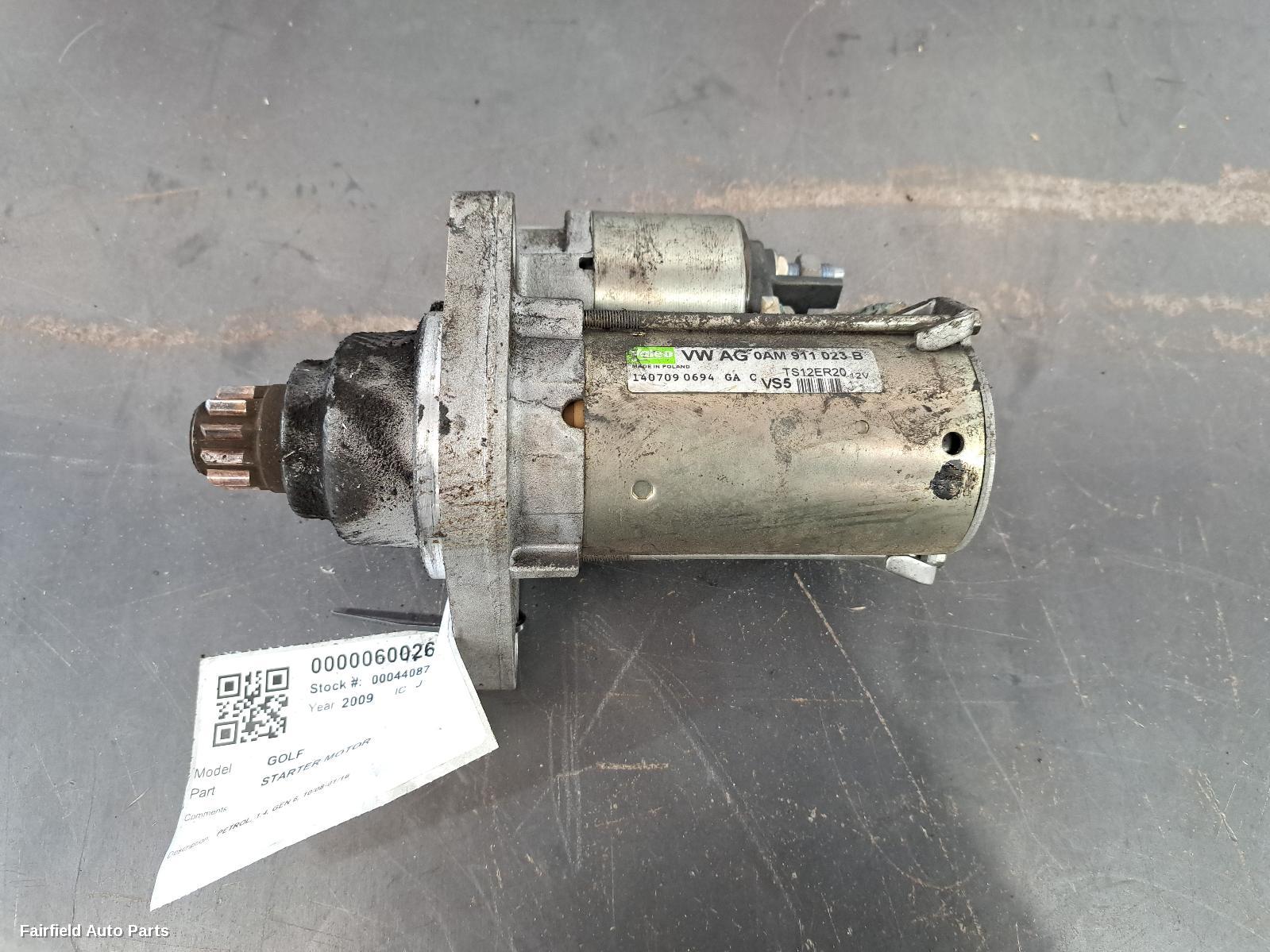 2008-2016 Volkswagen Golf Starter