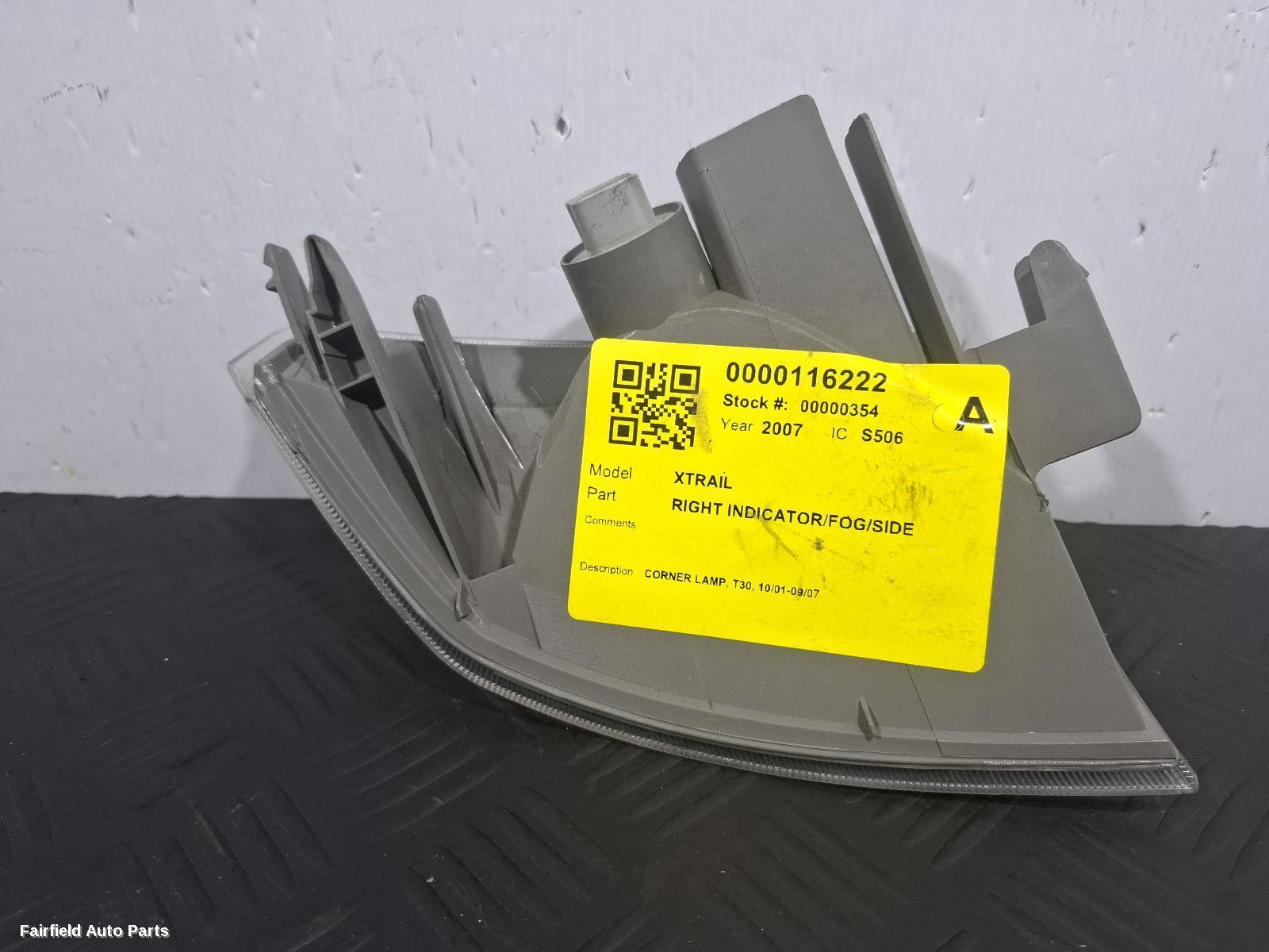 2001-2007 Nissan Xtrail Right Indicator Fog Side