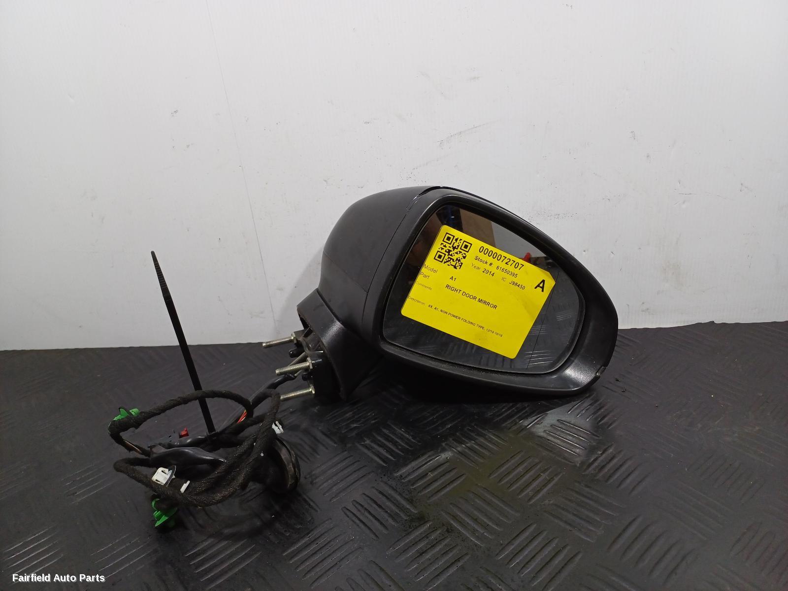 2010-2018 Audi A1 Right Door Mirror