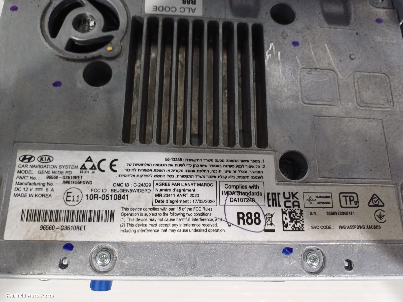 2020-2023 Hyundai I30 Radio Cd Dvd Sat Tv