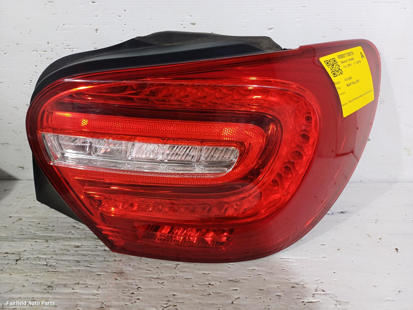 2012-2015 Mercedes A Class Right Taillight