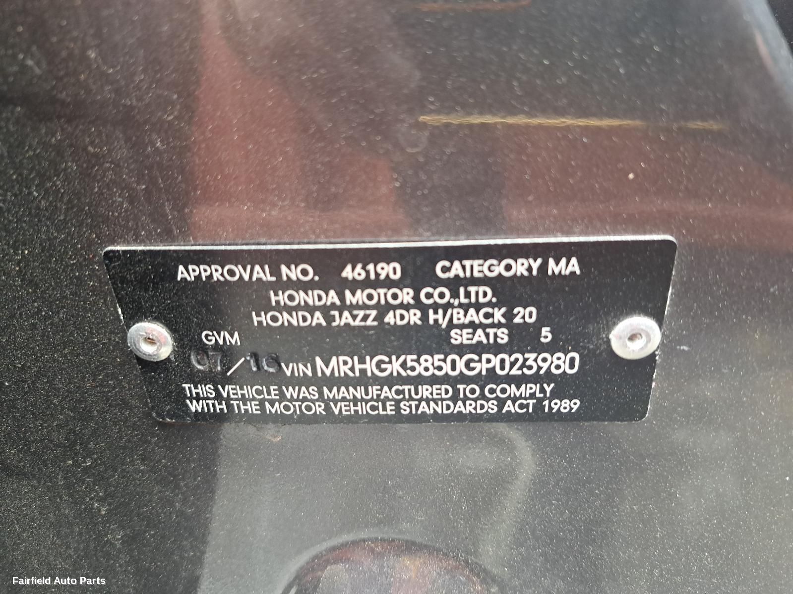 2014-2020 Honda Jazz Ecu